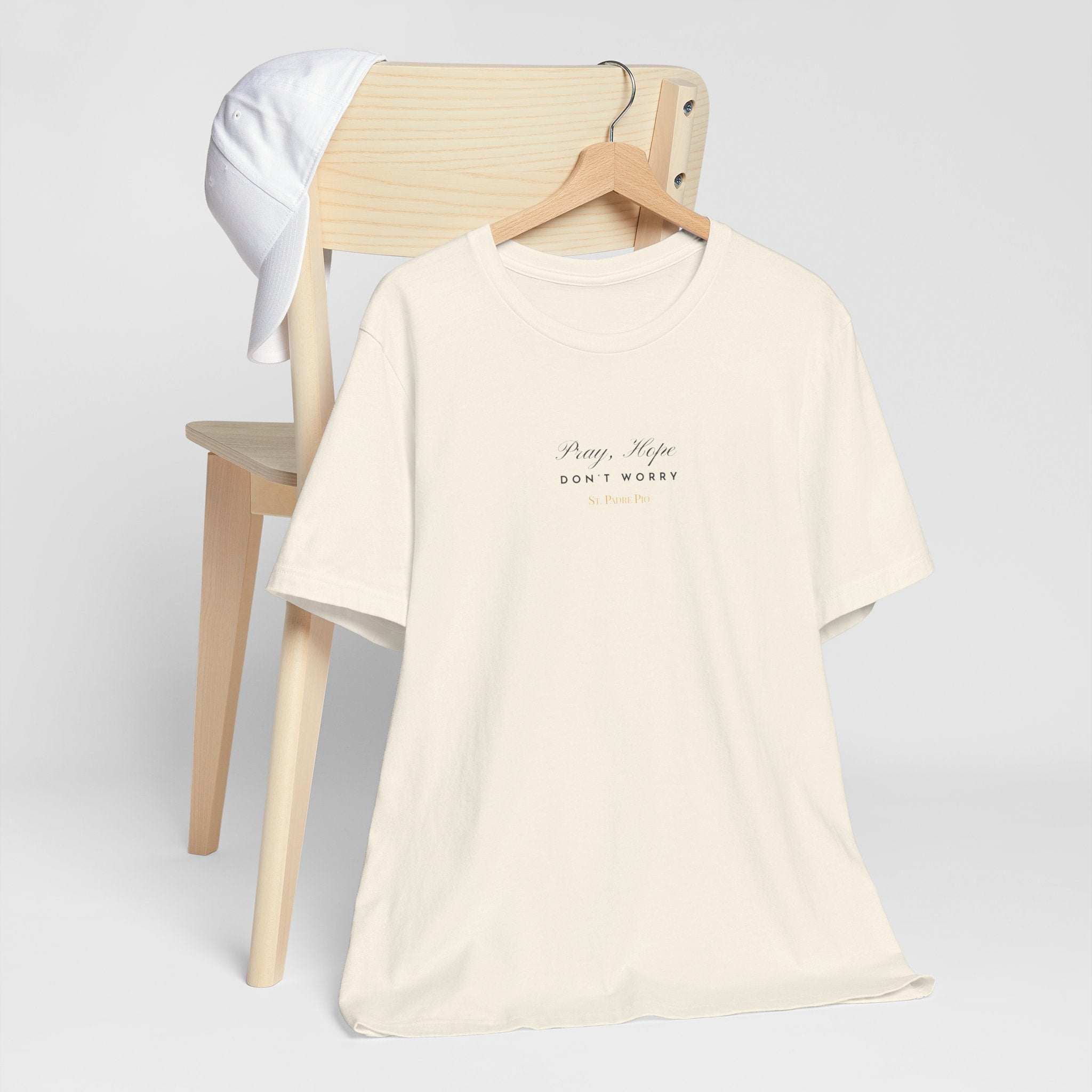 Padre Pio × Italy — "Pray, Hope, Don't Worry" Tee | Saints of the Pitch