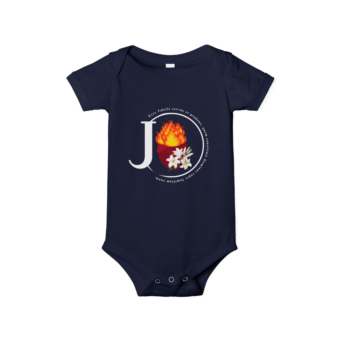 St. Joseph Chaste Heart Jersey One Piece - Adorable Premium Baby Bodysuit