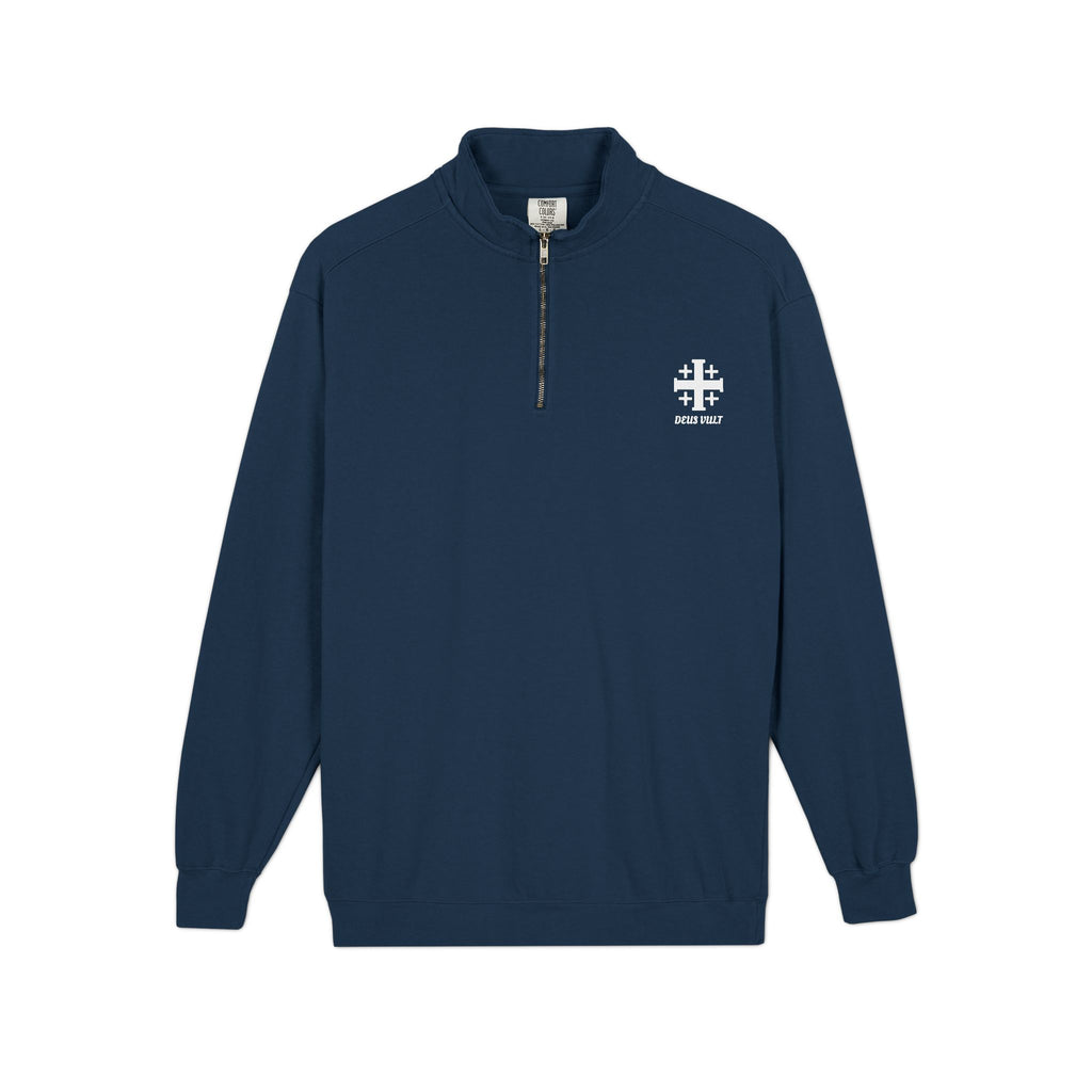 Jerusalem Cross - Quarter-Zip Sweatshirt — Minimal Pullover