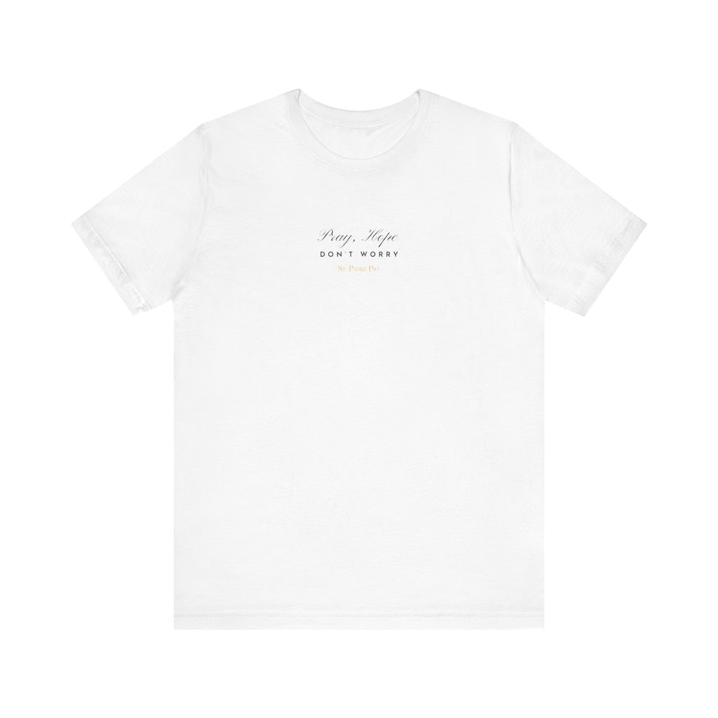 Padre Pio × Italy — "Pray, Hope, Don't Worry" Tee | Saints of the Pitch
