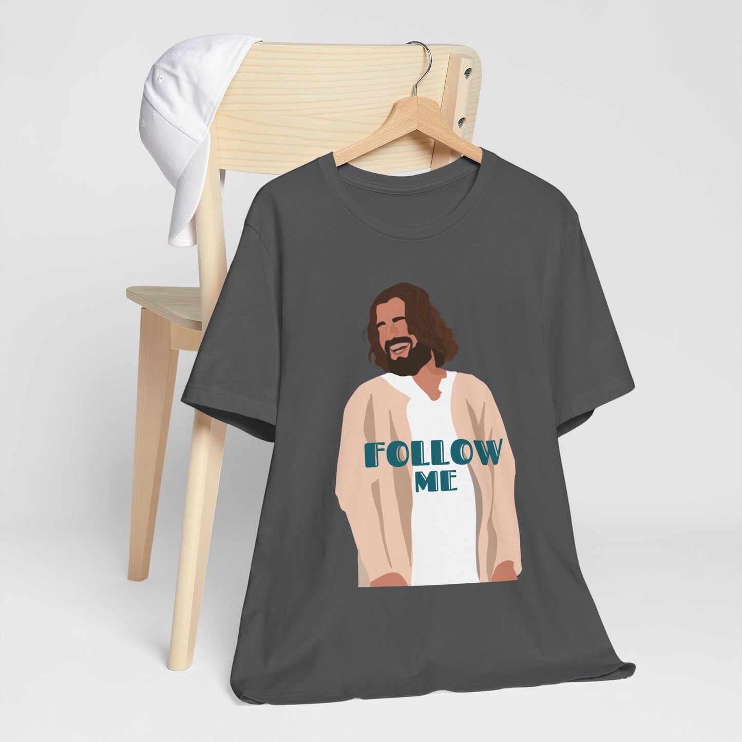 Jesus - Follow Me - 99 Sheep Signature Collection - Premium Unisex Adult Tee Shirt