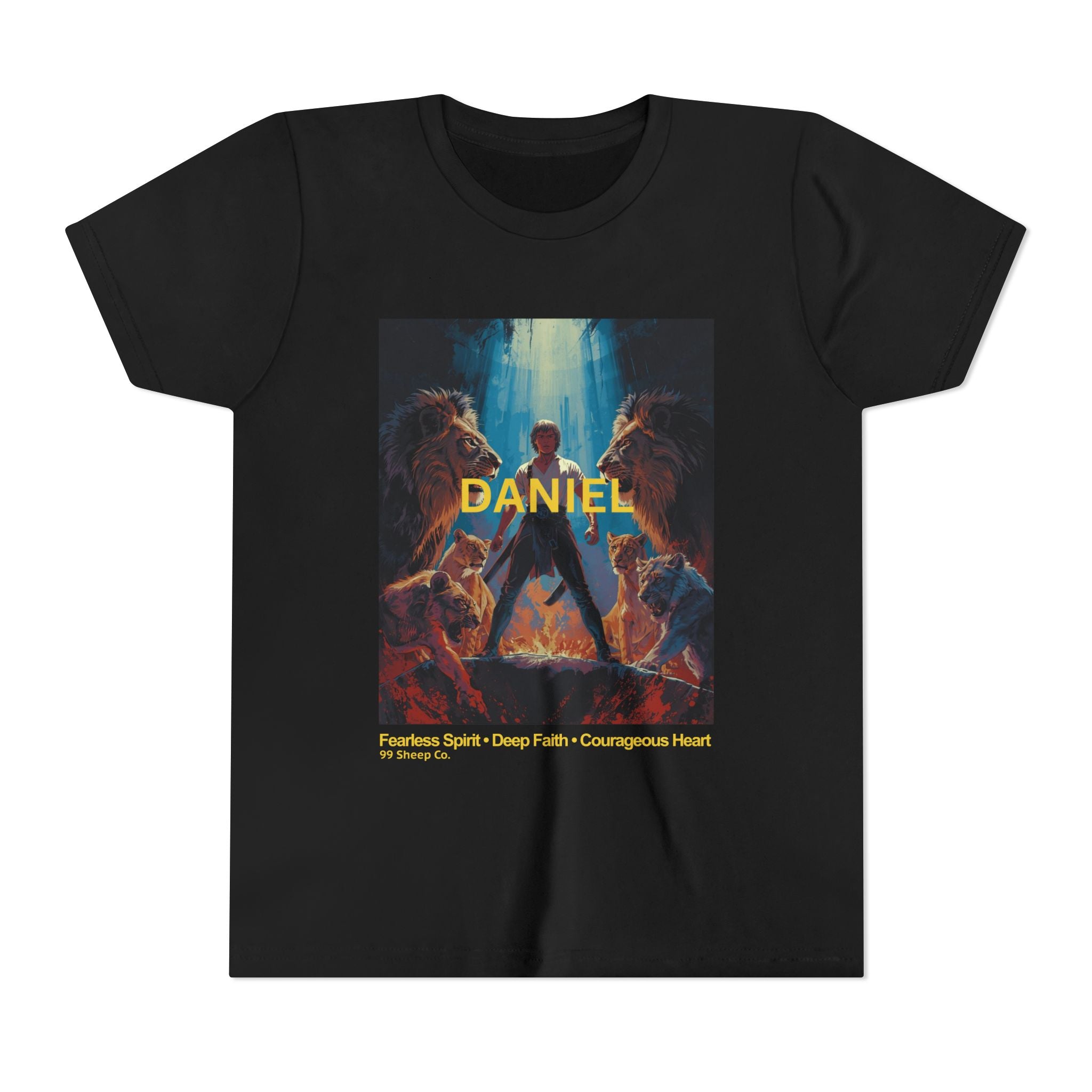 Daniel in the Lion's Den - Unisex - Youth Short Sleeve Tee - Graphic Shirt