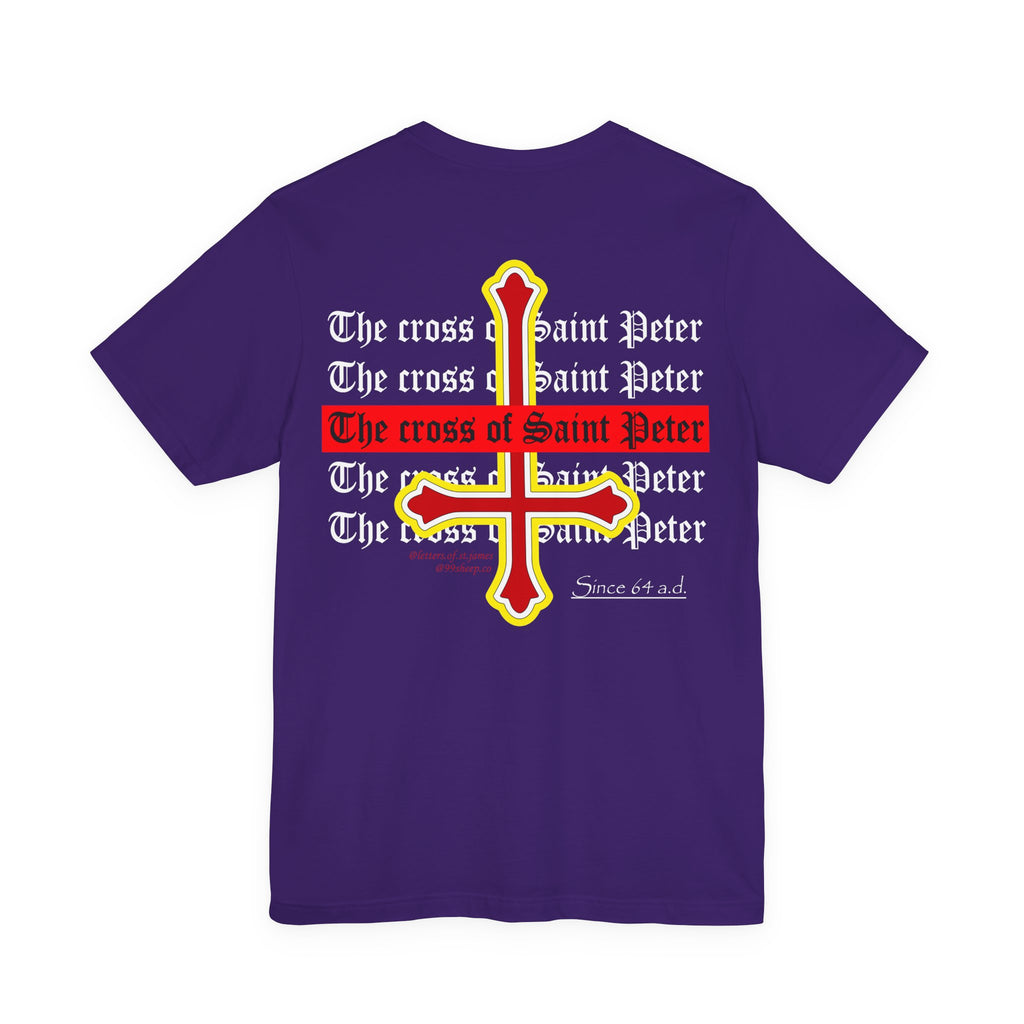 Saint Peter Cross Graphic Tee — Retro Gothic Unisex TShirt