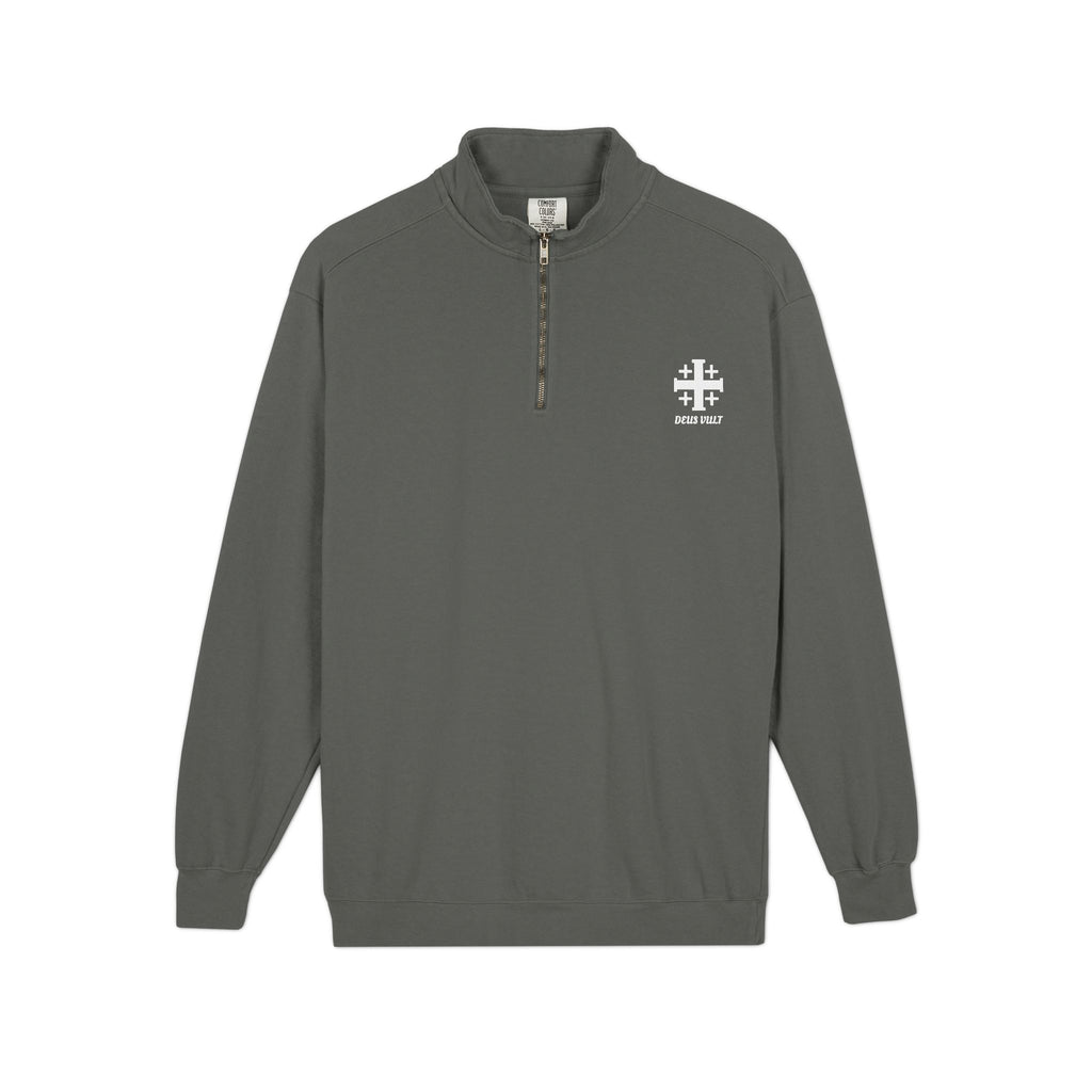 Jerusalem Cross - Quarter-Zip Sweatshirt — Minimal Pullover