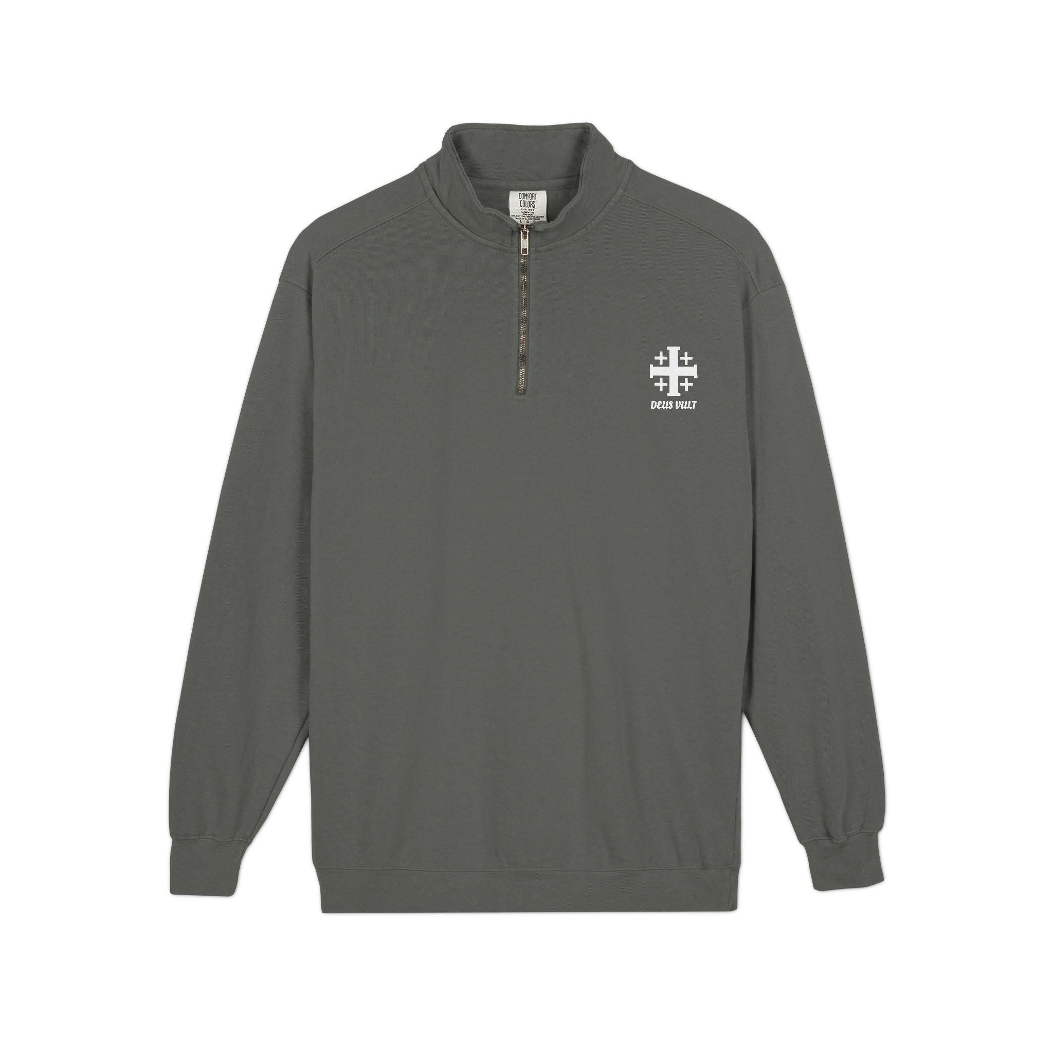 Jerusalem Cross - Quarter-Zip Sweatshirt — Minimal Pullover