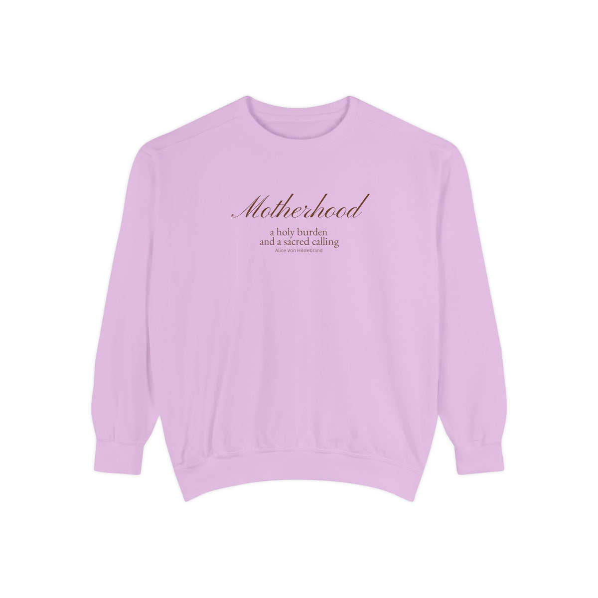 Motherhood | Our Lady of Sorrows - Premium Catholic Garment Dyed Sweatshirt