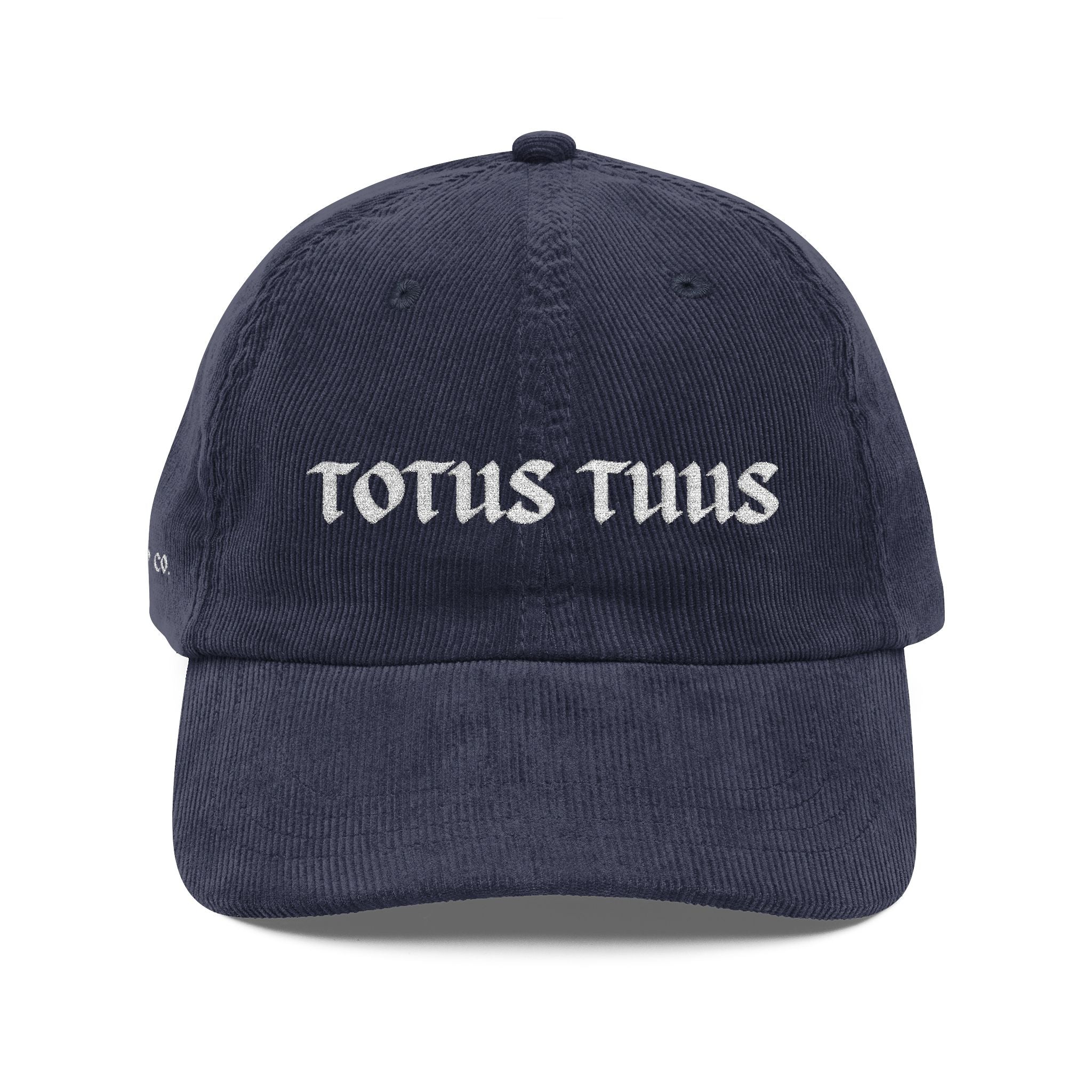 TOTUS TUUS - Vintage Embroidery Corduroy Cap