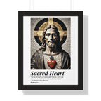 Sacred Heart of Jesus Vertical Mosaic Poster | Religious Wall Art, Home Decor, Christian Gift, Artwork
