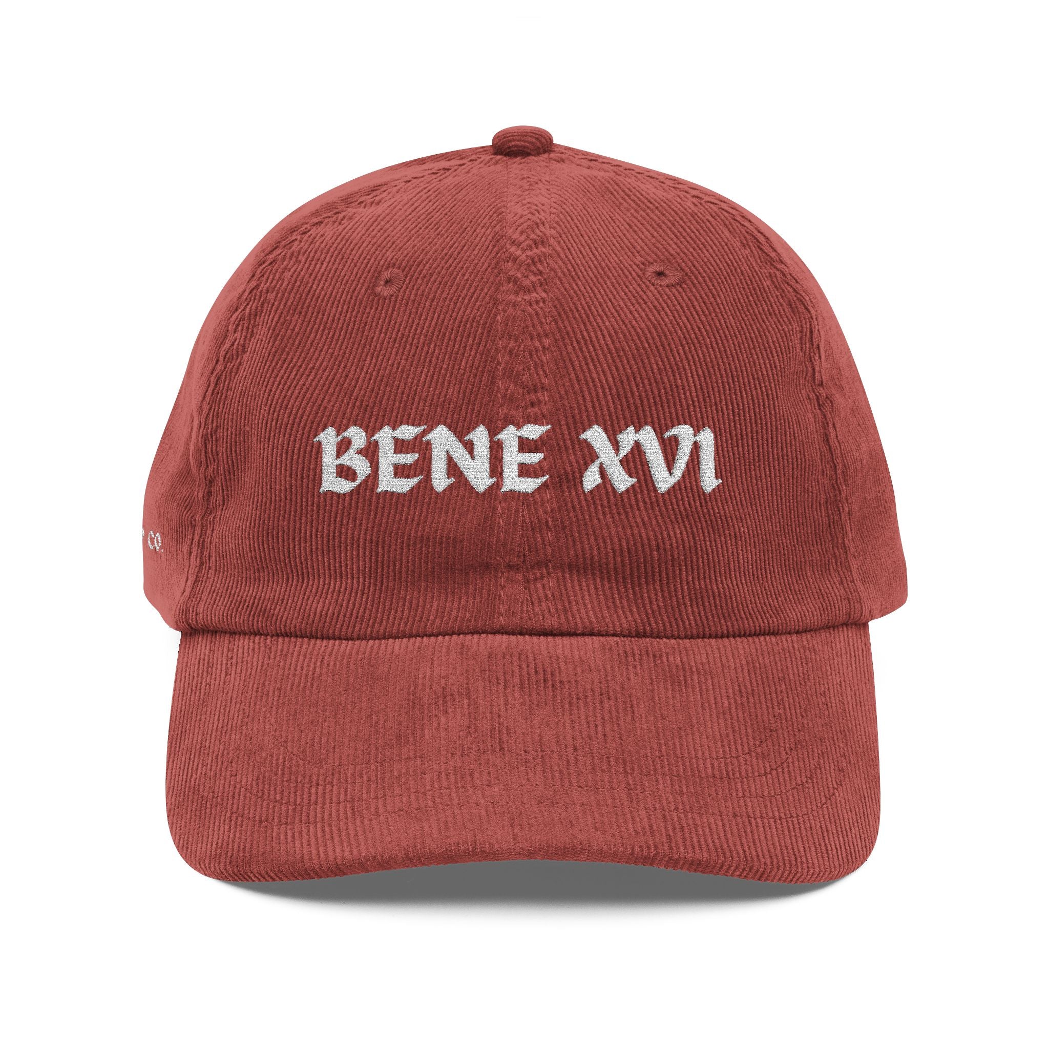 Pope Benedict XVI - Vintage Embroidery Corduroy Cap