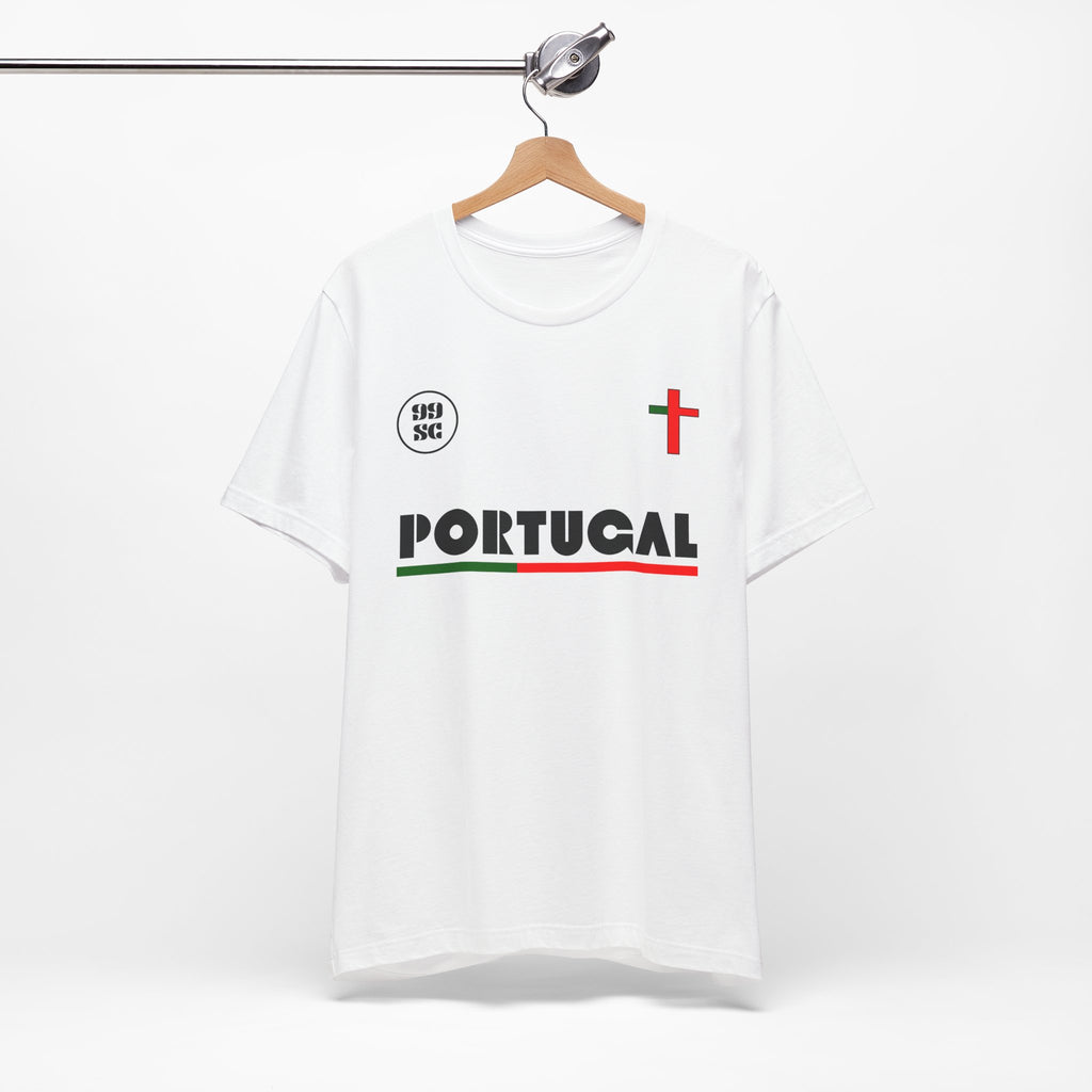 Our Lady of Fátima Catholic T-Shirt · Portugal Soccer Tee · Marian Devotion Apparel · Made in USA · 100% Profits Donated · 2026