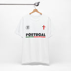 Our Lady of Fátima Catholic T-Shirt · Portugal Soccer Tee · Marian Devotion Apparel · Made in USA · 100% Profits Donated · 2026