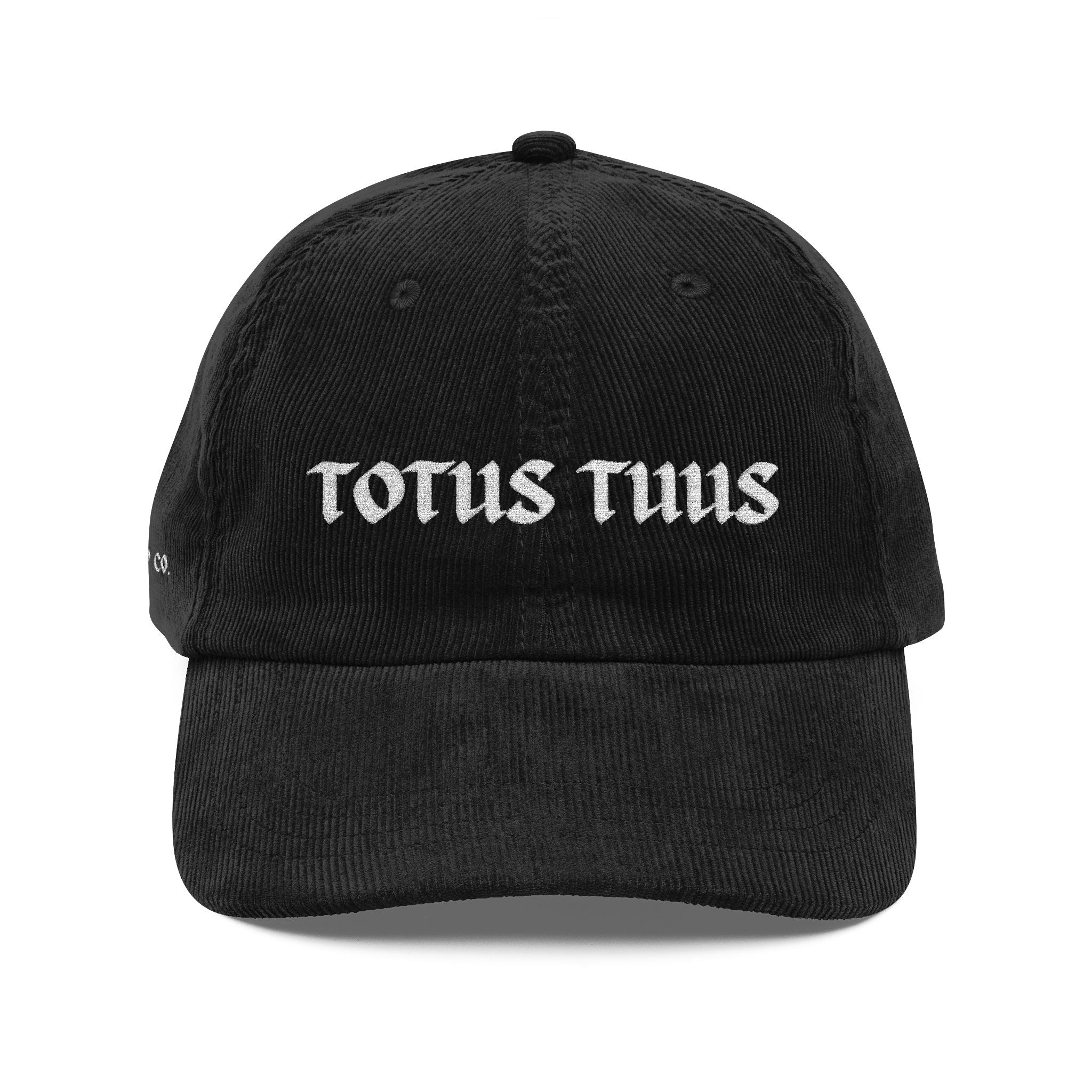 TOTUS TUUS - Vintage Embroidery Corduroy Cap