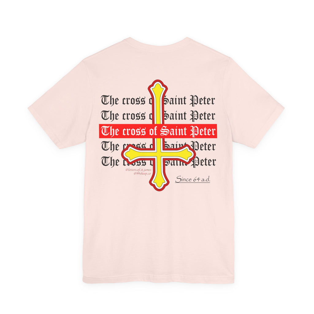 Saint Peter Cross Graphic Tee — Retro Gothic Unisex TShirt