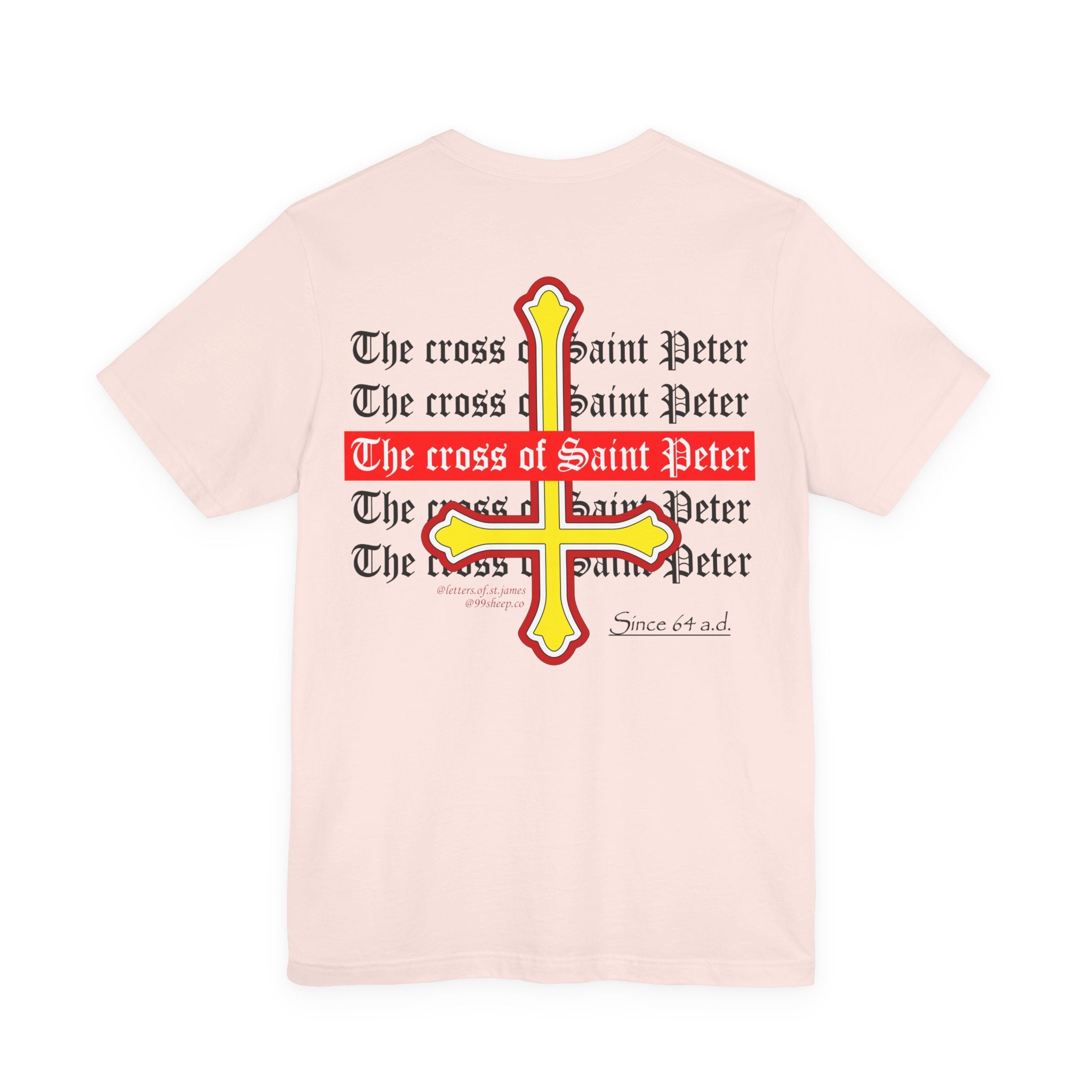 Saint Peter Cross Graphic Tee — Retro Gothic Unisex TShirt