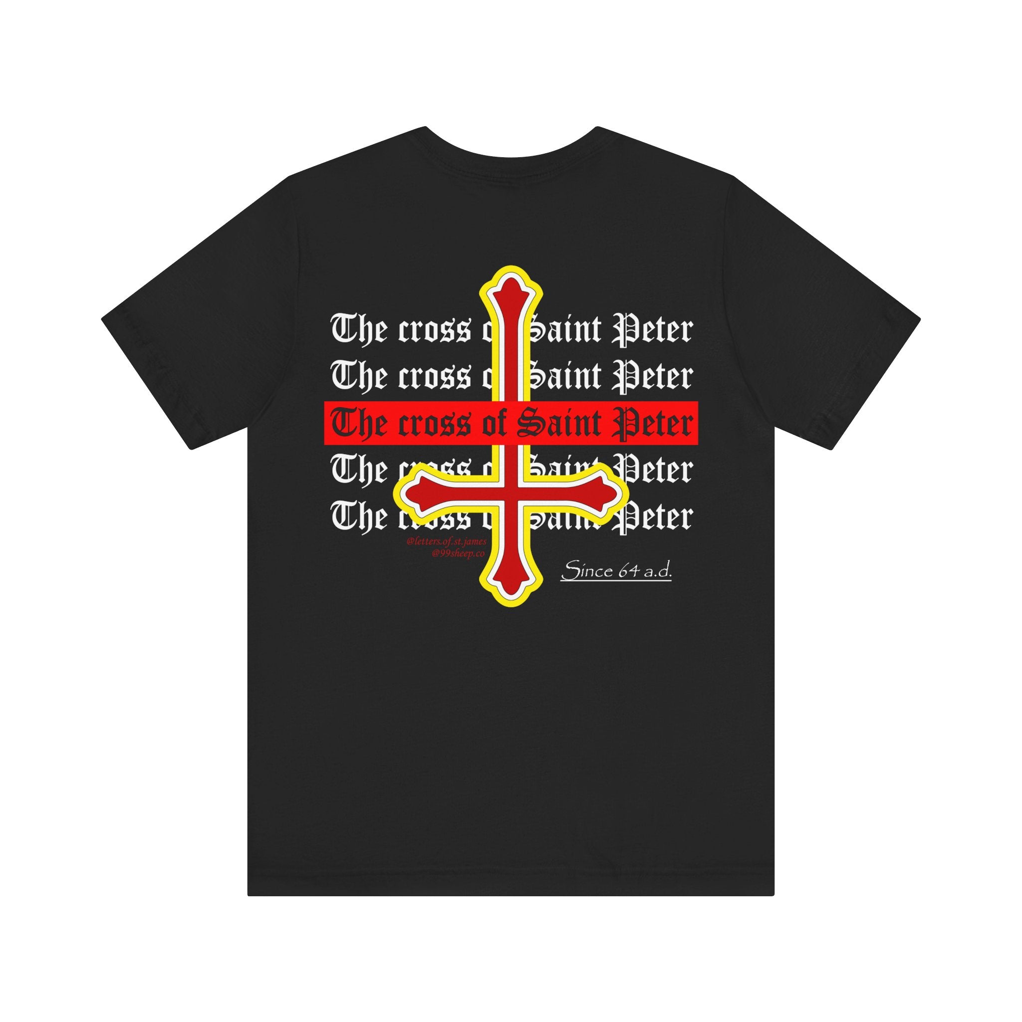 Saint Peter Cross Graphic Tee — Retro Gothic Unisex TShirt