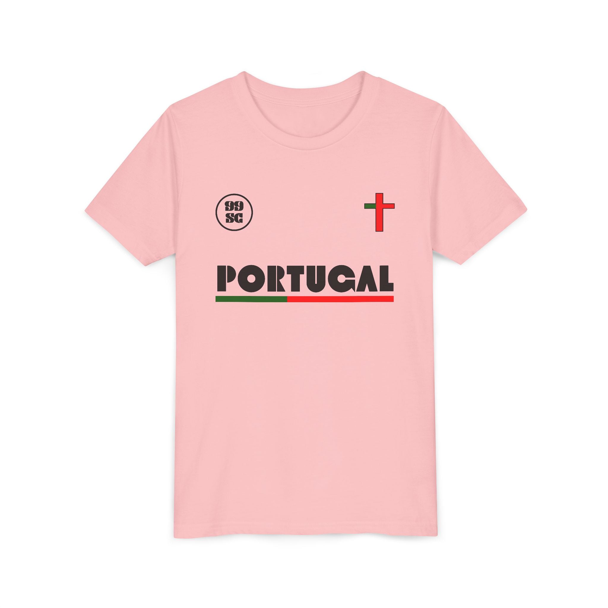 Our Lady of Fátima Catholic T-Shirt · Portugal Soccer Youth Tee · Unisex Marian Devotion Apparel · Made in USA · 100% Profits Donated · 2026