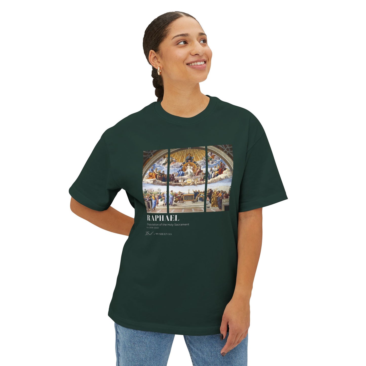 Raphael Artwork Unisex Oversized Boxy Tee - Retro Artistic Graphic T-Shirt