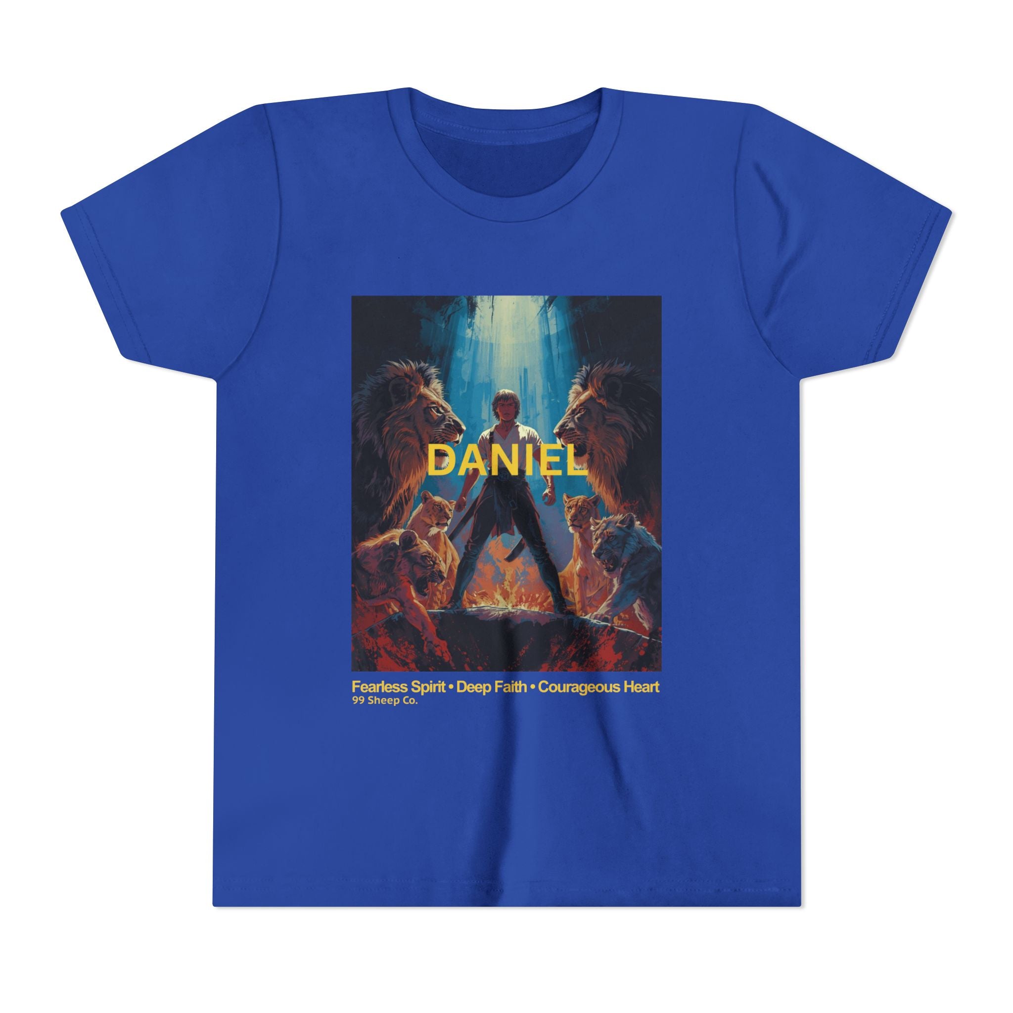 Daniel in the Lion's Den - Unisex - Youth Short Sleeve Tee - Graphic Shirt