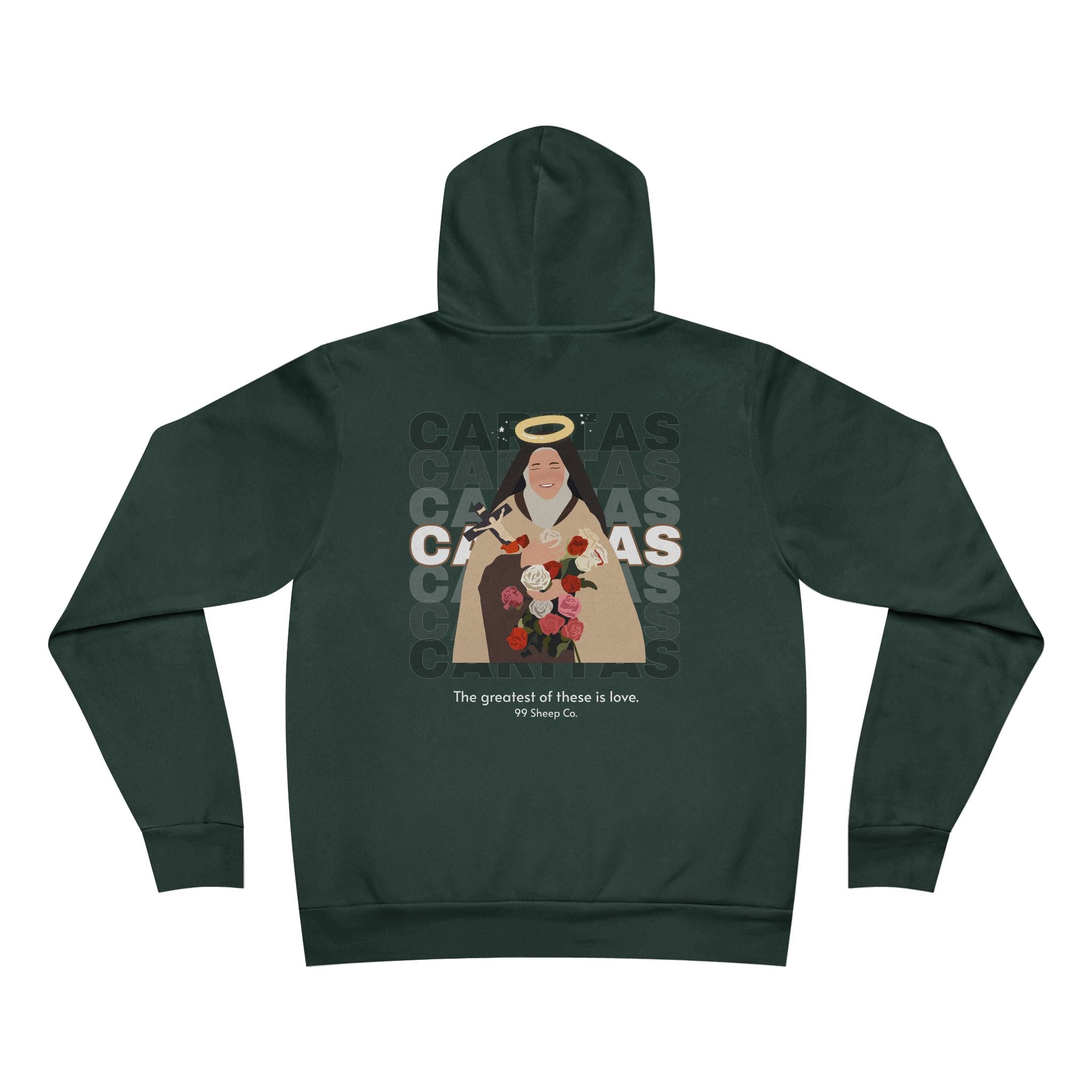 Caritas - St. Therese of Lisieux - Premium Unisex Hoodie - 99 Sheep Signature Collection