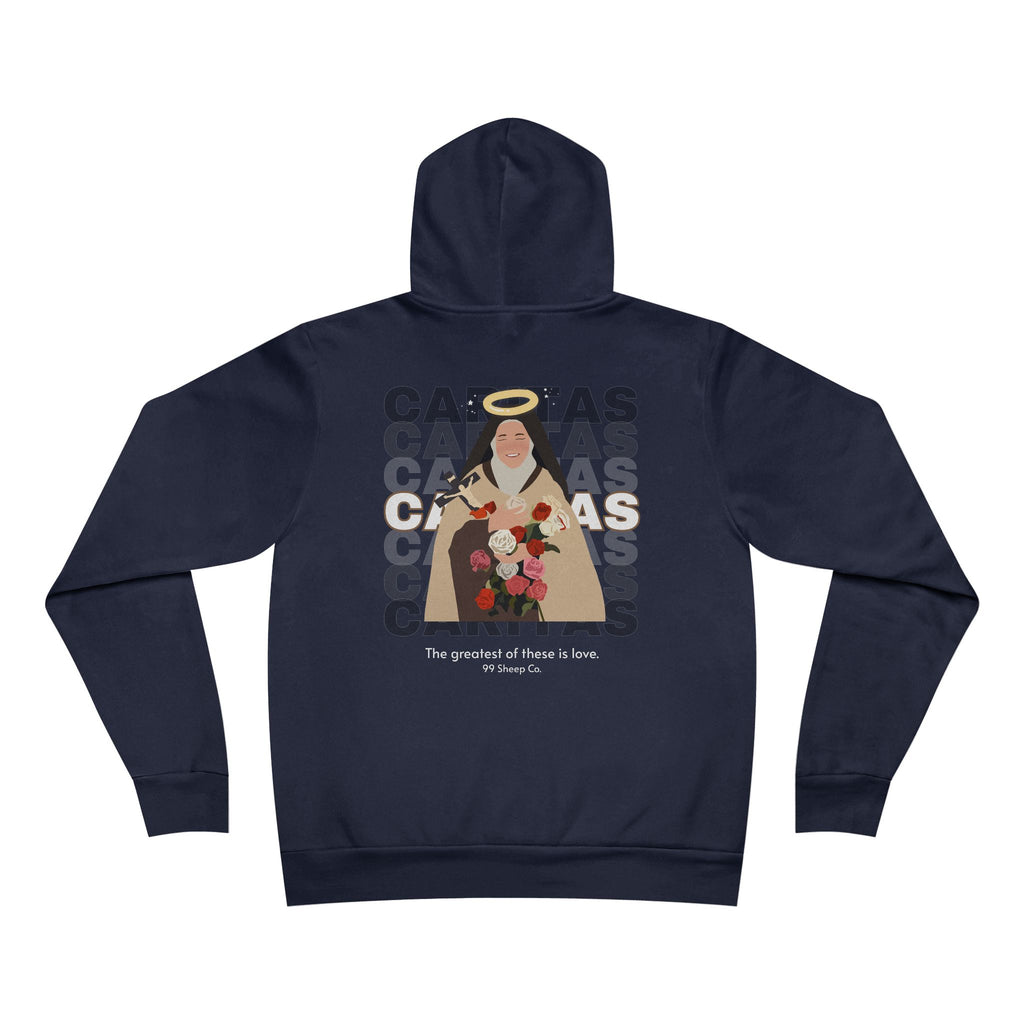 Caritas - St. Therese of Lisieux - Premium Unisex Hoodie - 99 Sheep Signature Collection