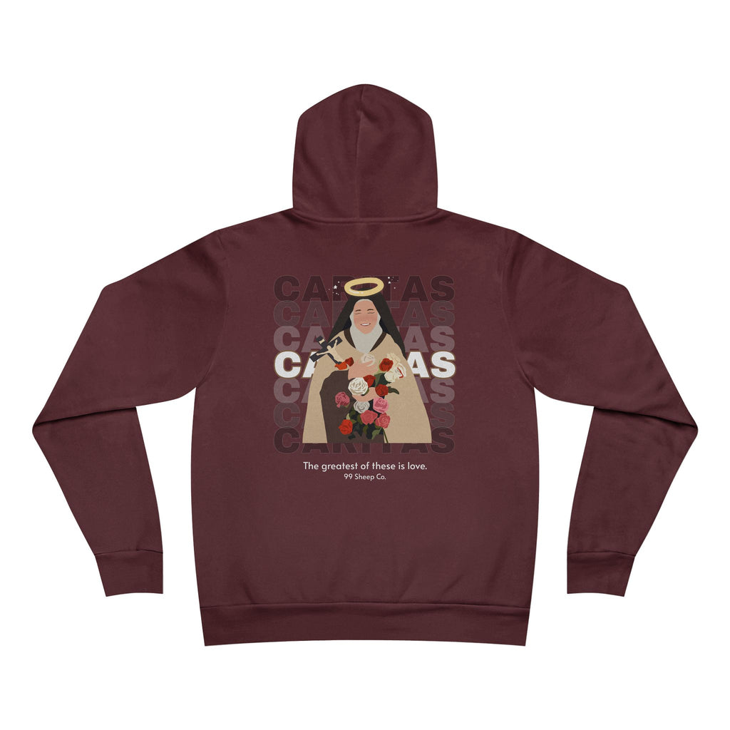 Caritas - St. Therese of Lisieux - Premium Unisex Hoodie - 99 Sheep Signature Collection
