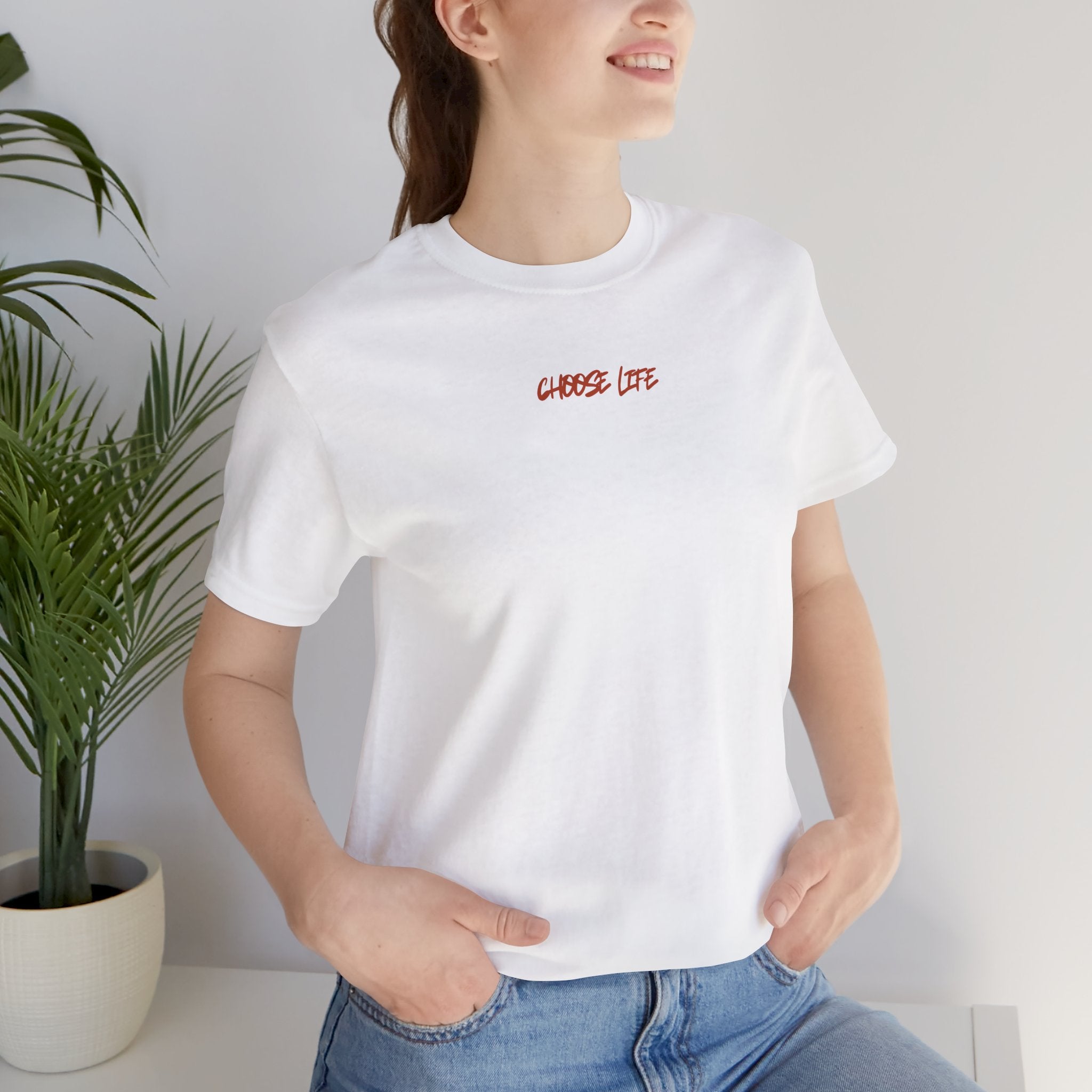 Choose Life - Unisex Tee by @thecrunchycatholicmom