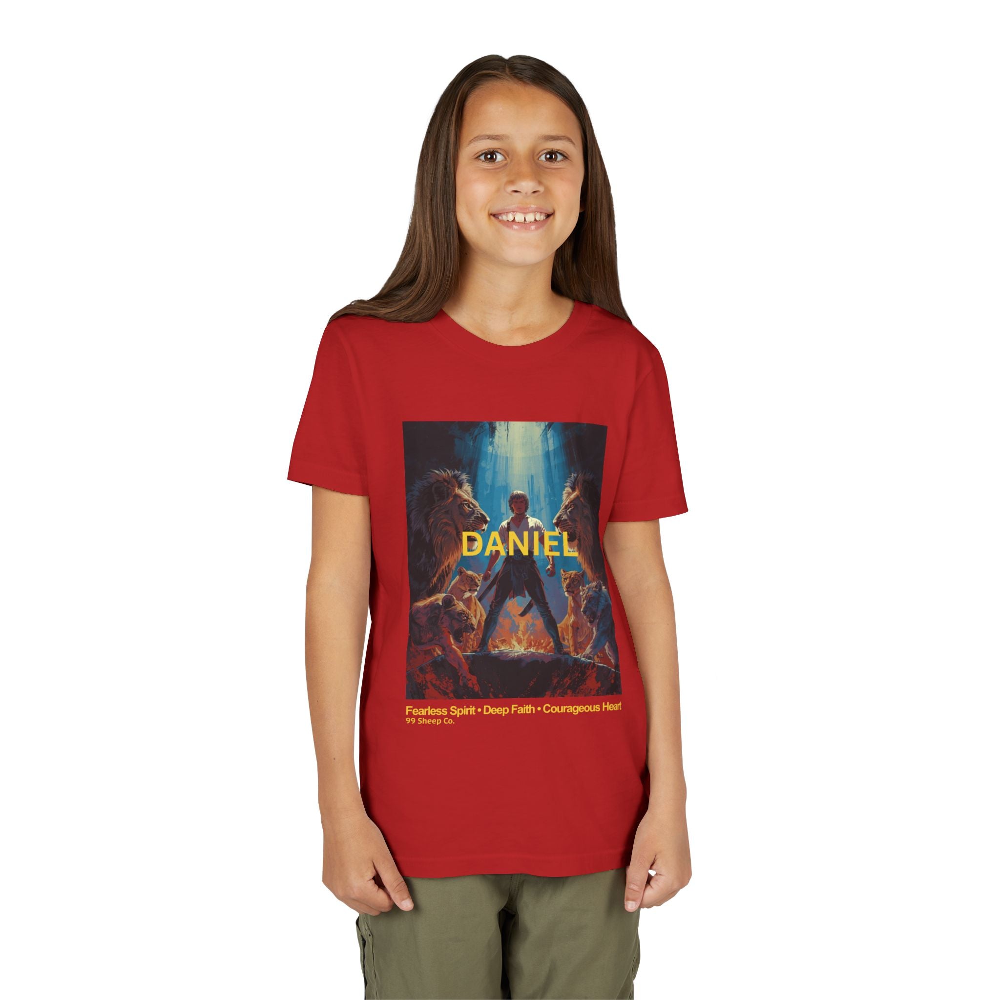 Daniel in the Lion's Den - Unisex - Youth Short Sleeve Tee - Graphic Shirt