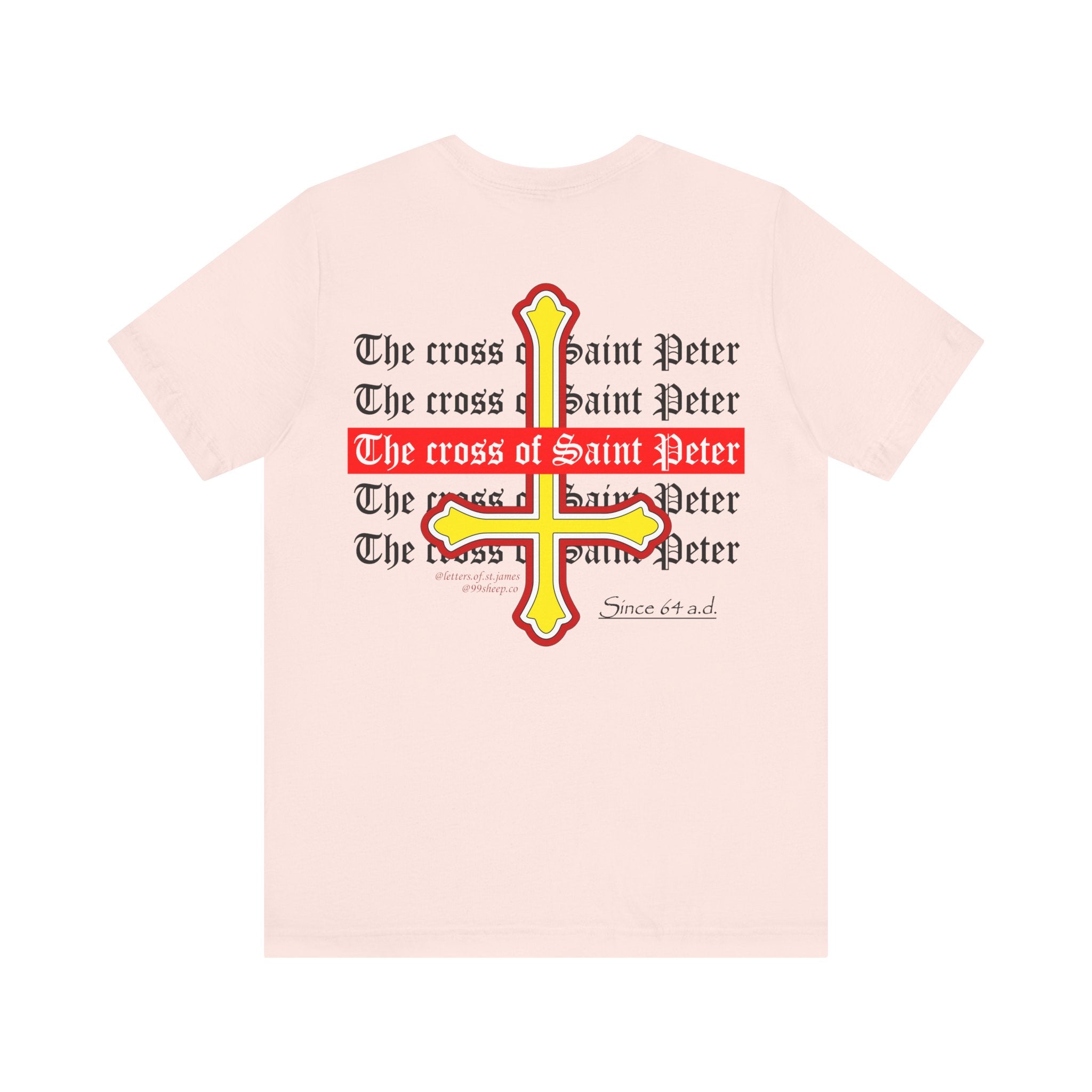 Saint Peter Cross Graphic Tee — Retro Gothic Unisex TShirt