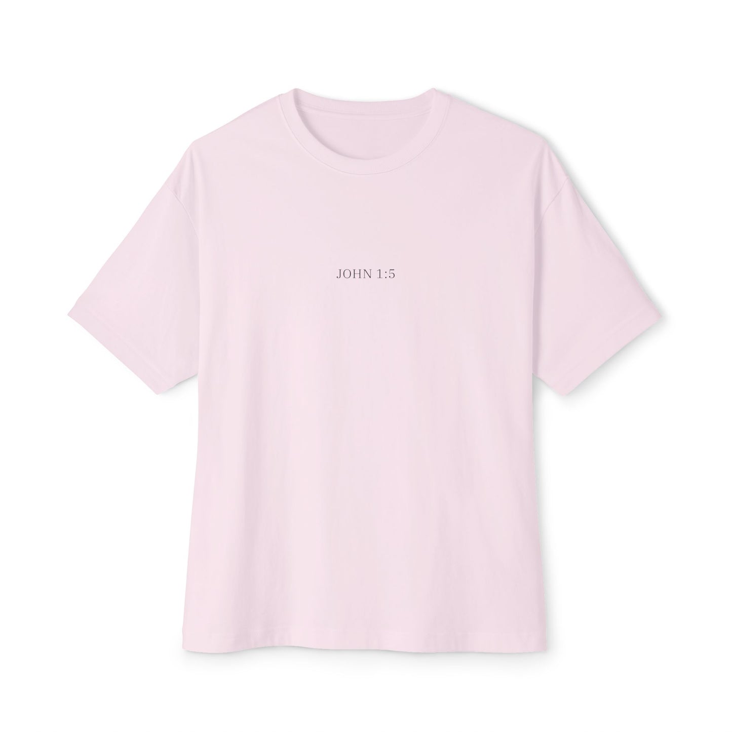 John 1:5 (Minimalist) - Unisex Oversized Boxy Tee