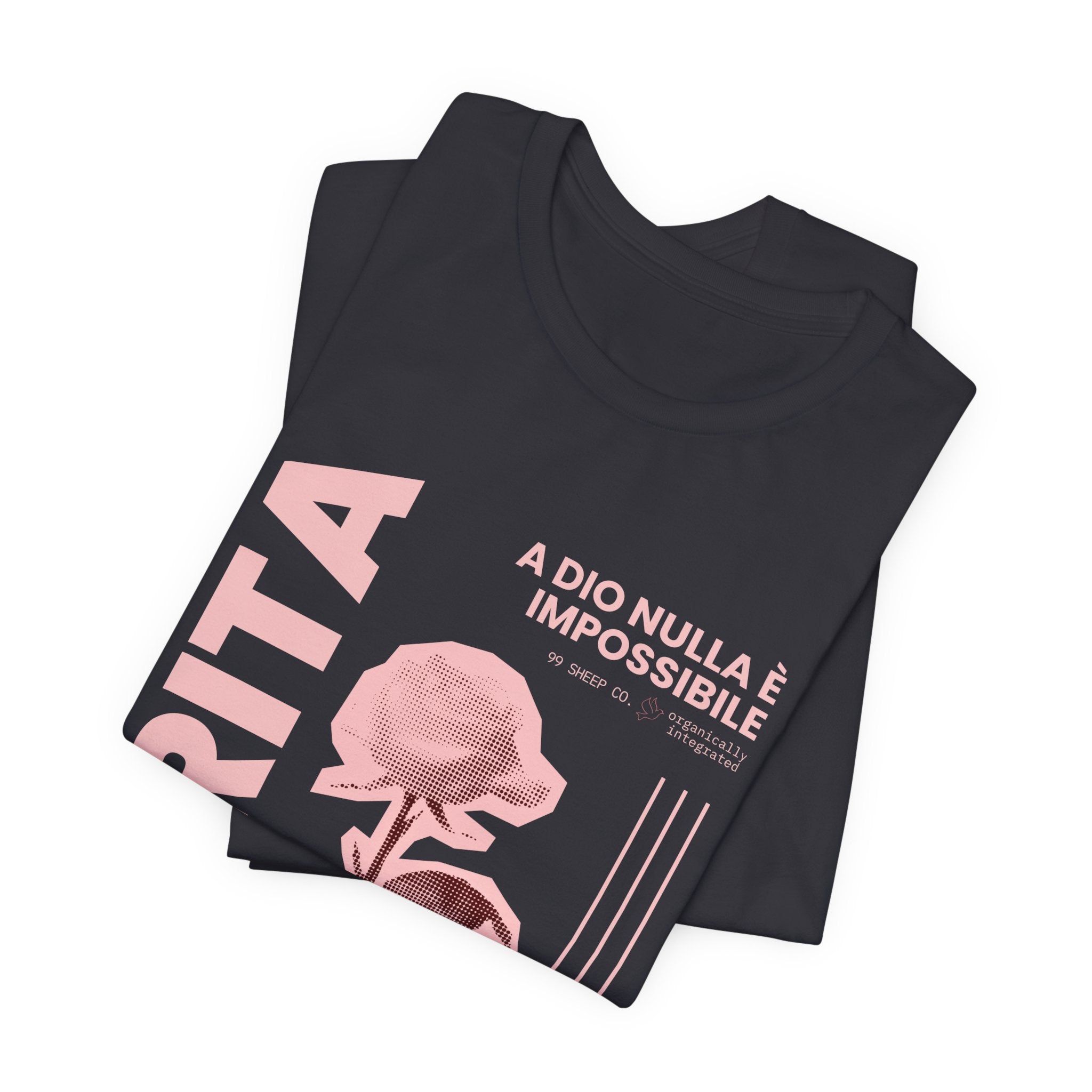 St. Rita of Cascia Women's Tee — "Nothing Is Impossible With God"