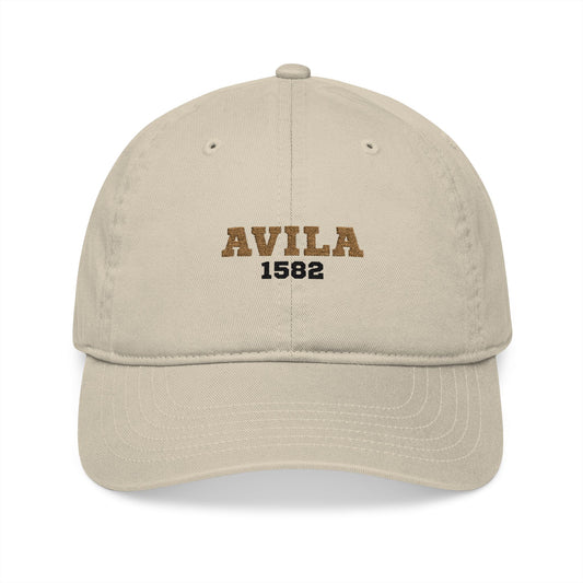 Avila (Beige) - Embroidered Organic Baseball Cap