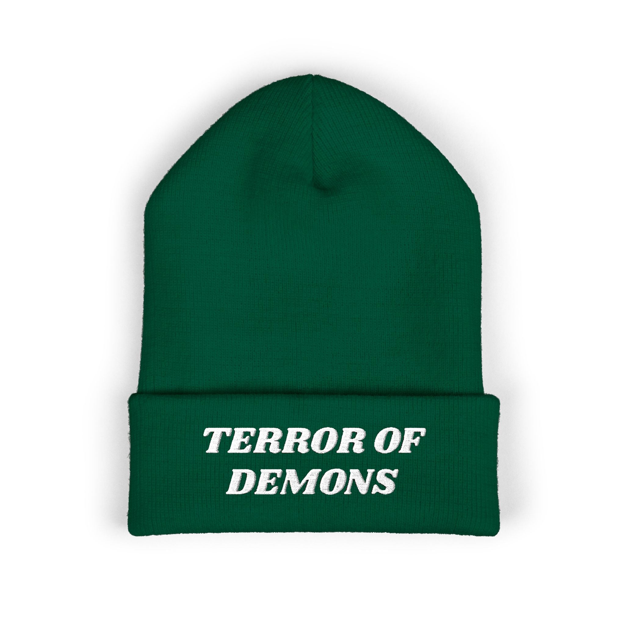 Terror of Demons Embroidered Cuffed Beanie Unisex