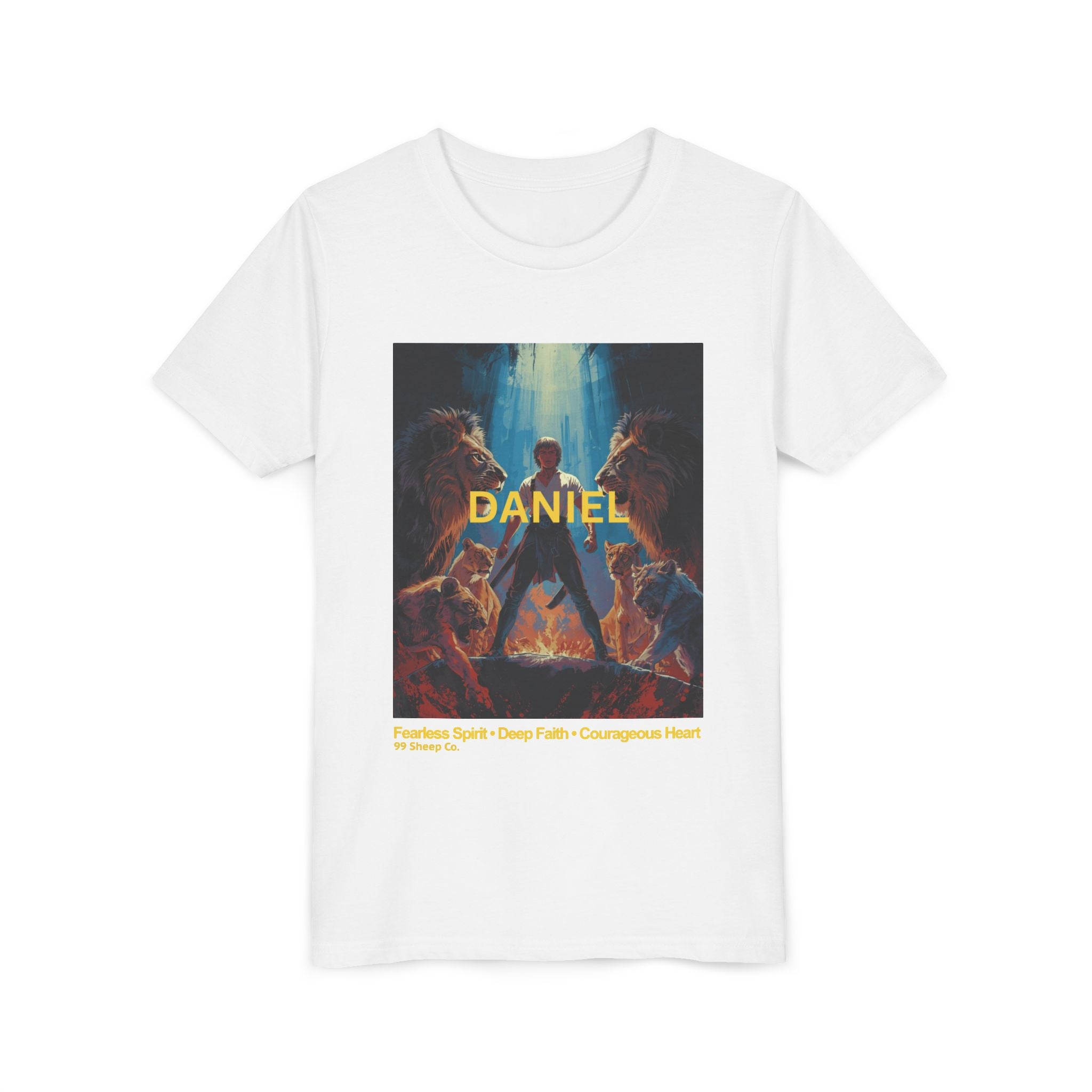 Daniel in the Lion's Den - Unisex - Youth Short Sleeve Tee - Graphic Shirt