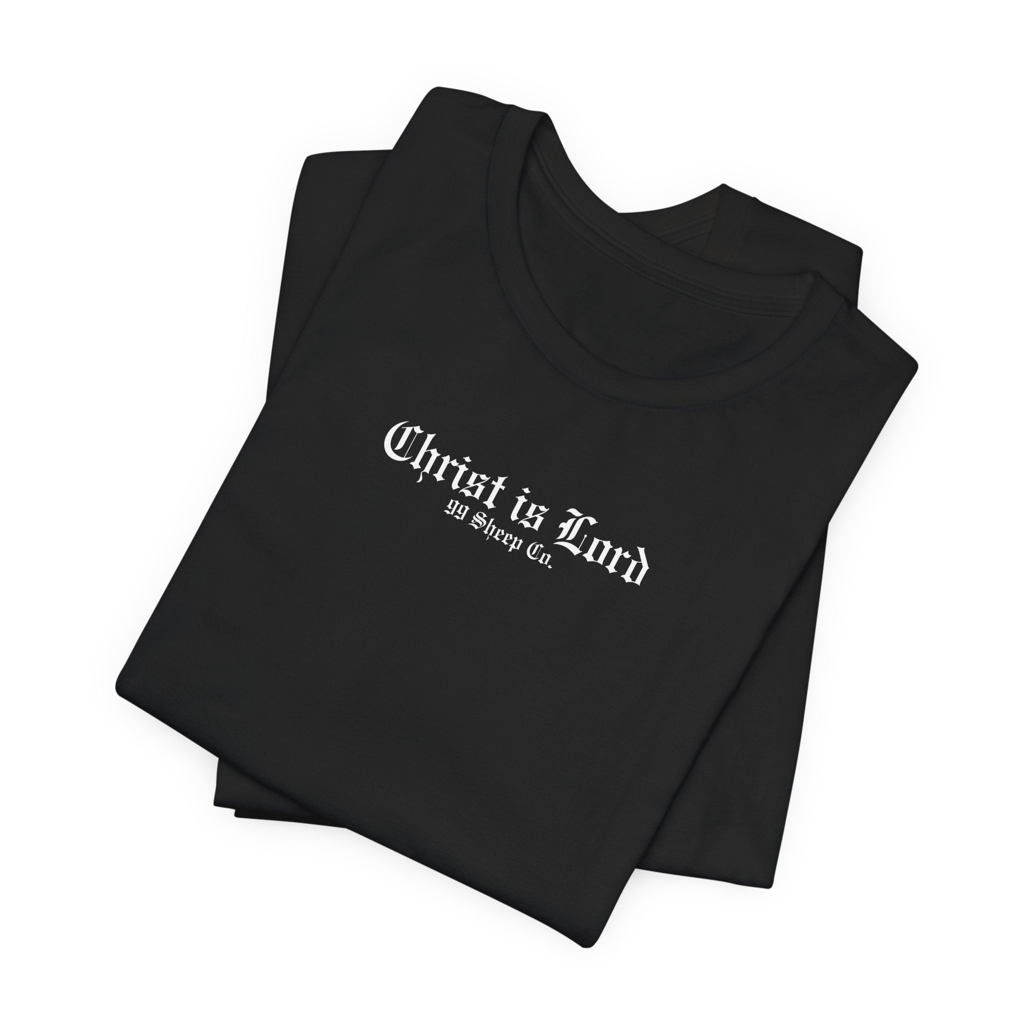 Christ is Lord - Minimal Gothic Print - Premium Unisex Tee