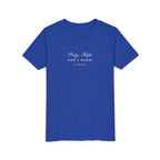 Padre Pio × Italy — "Pray, Hope, Don't Worry" Youth Tee | Saints of the Pitch