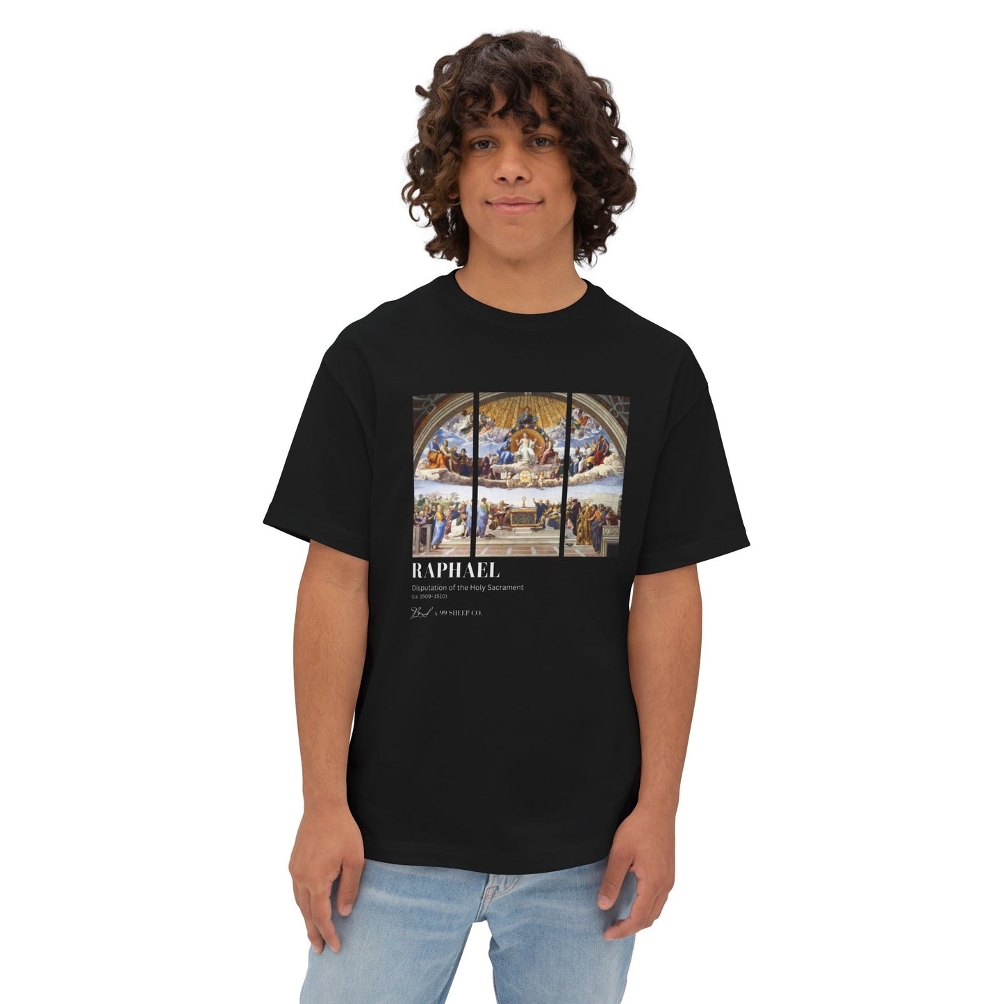 Raphael Artwork Unisex Oversized Boxy Tee - Retro Artistic Graphic T-Shirt