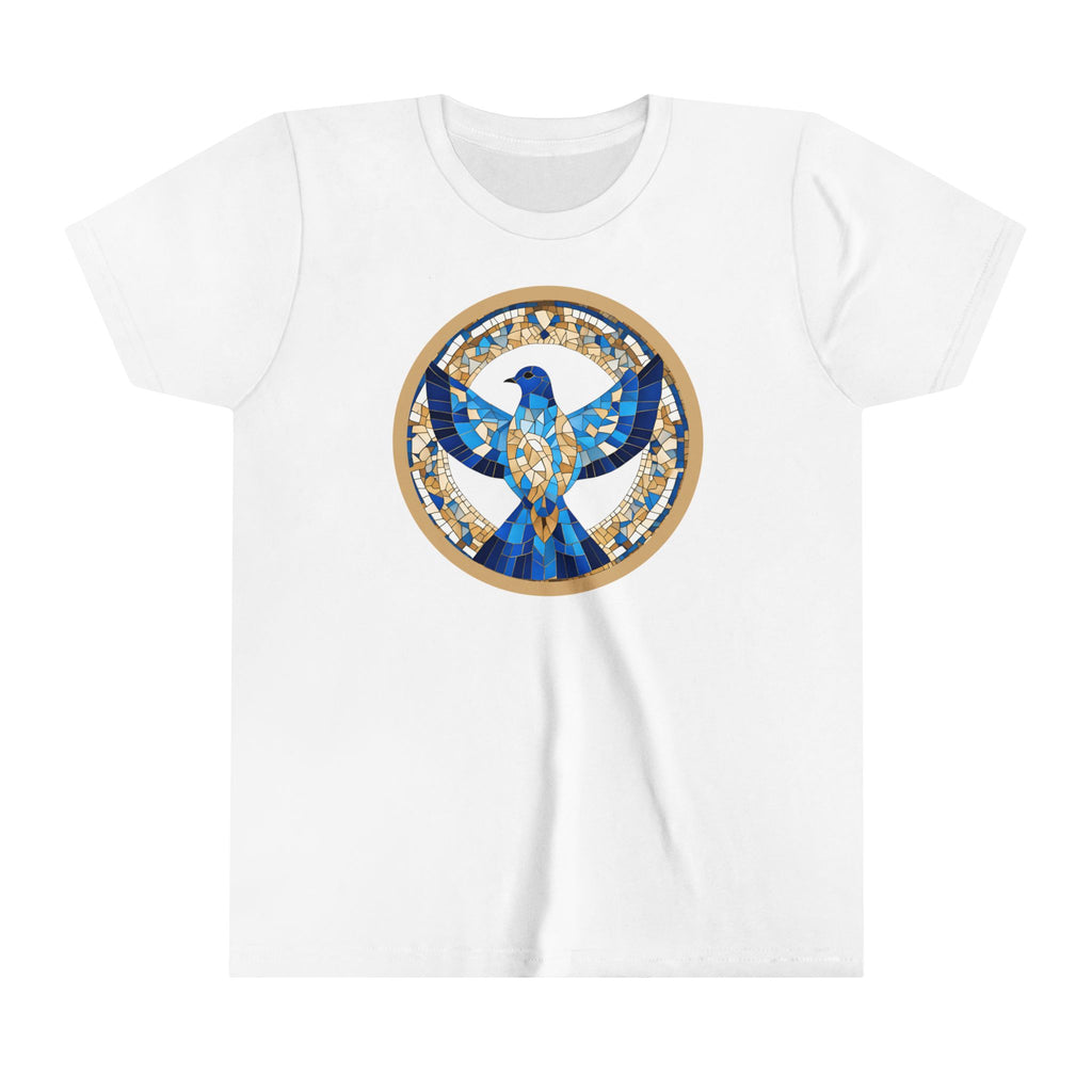 Holy Spirit Mosaic (Dove) -  Premium Youth Short Sleeve Tee