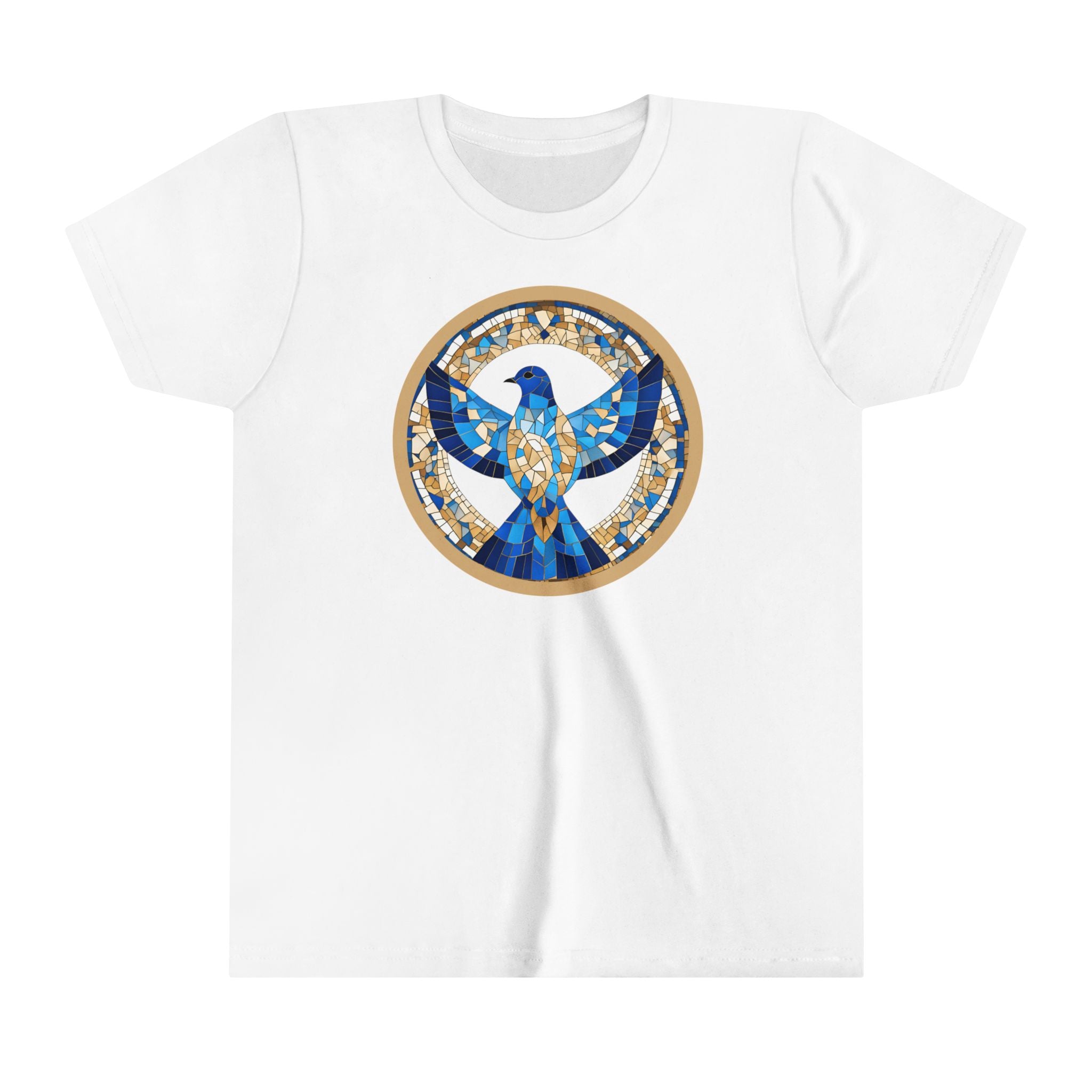 Holy Spirit Mosaic (Dove) -  Premium Youth Short Sleeve Tee