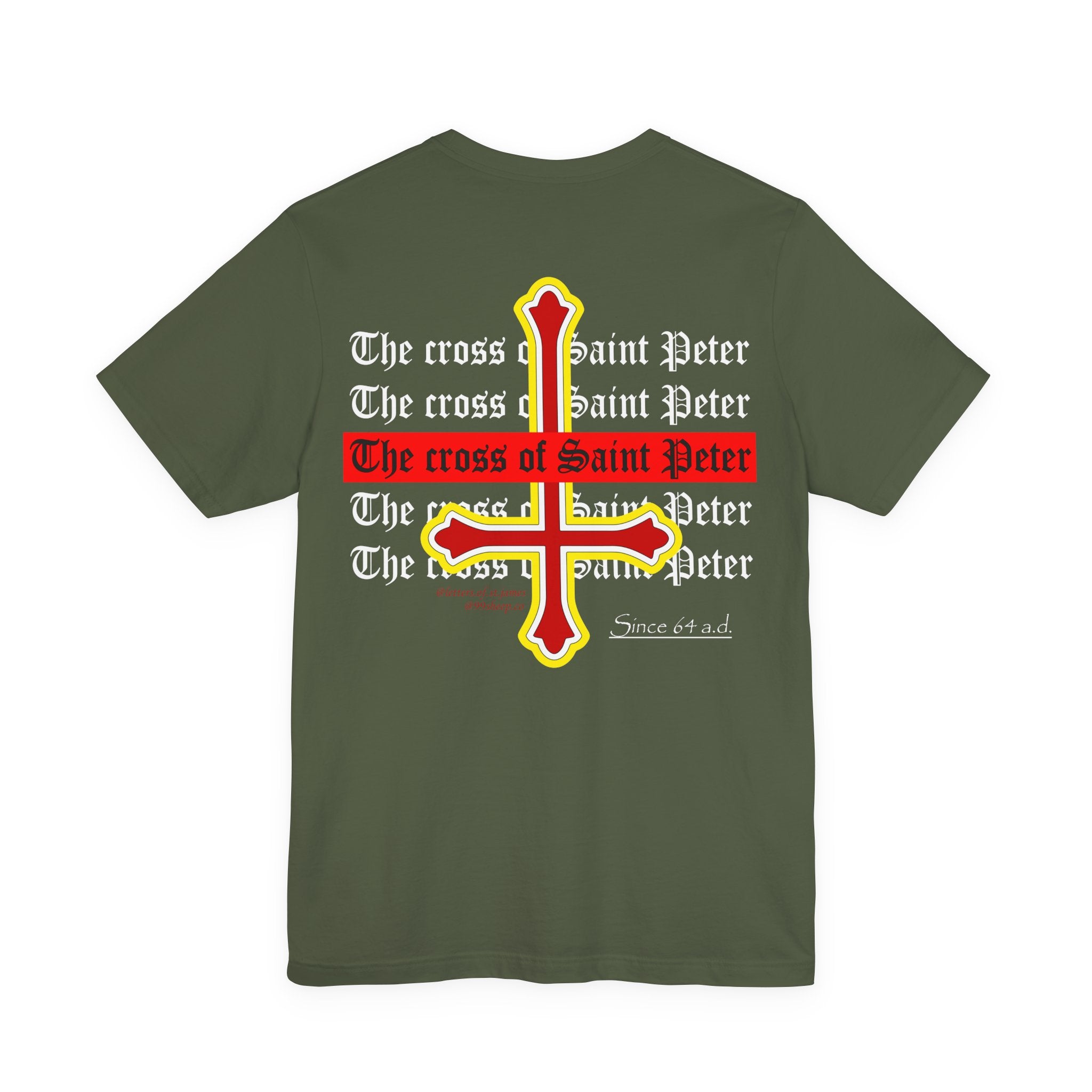 Saint Peter Cross Graphic Tee — Retro Gothic Unisex TShirt