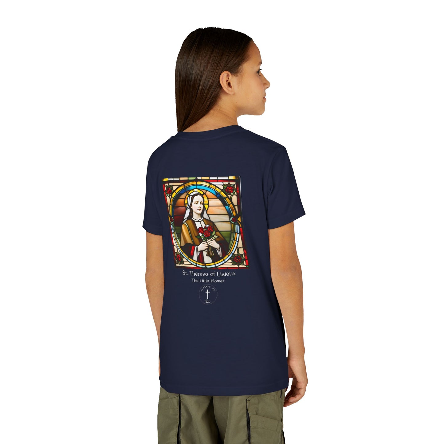 St. Therese of Lisieux Design - Unisex - Youth Short Sleeve Tee - Graphic Shirt