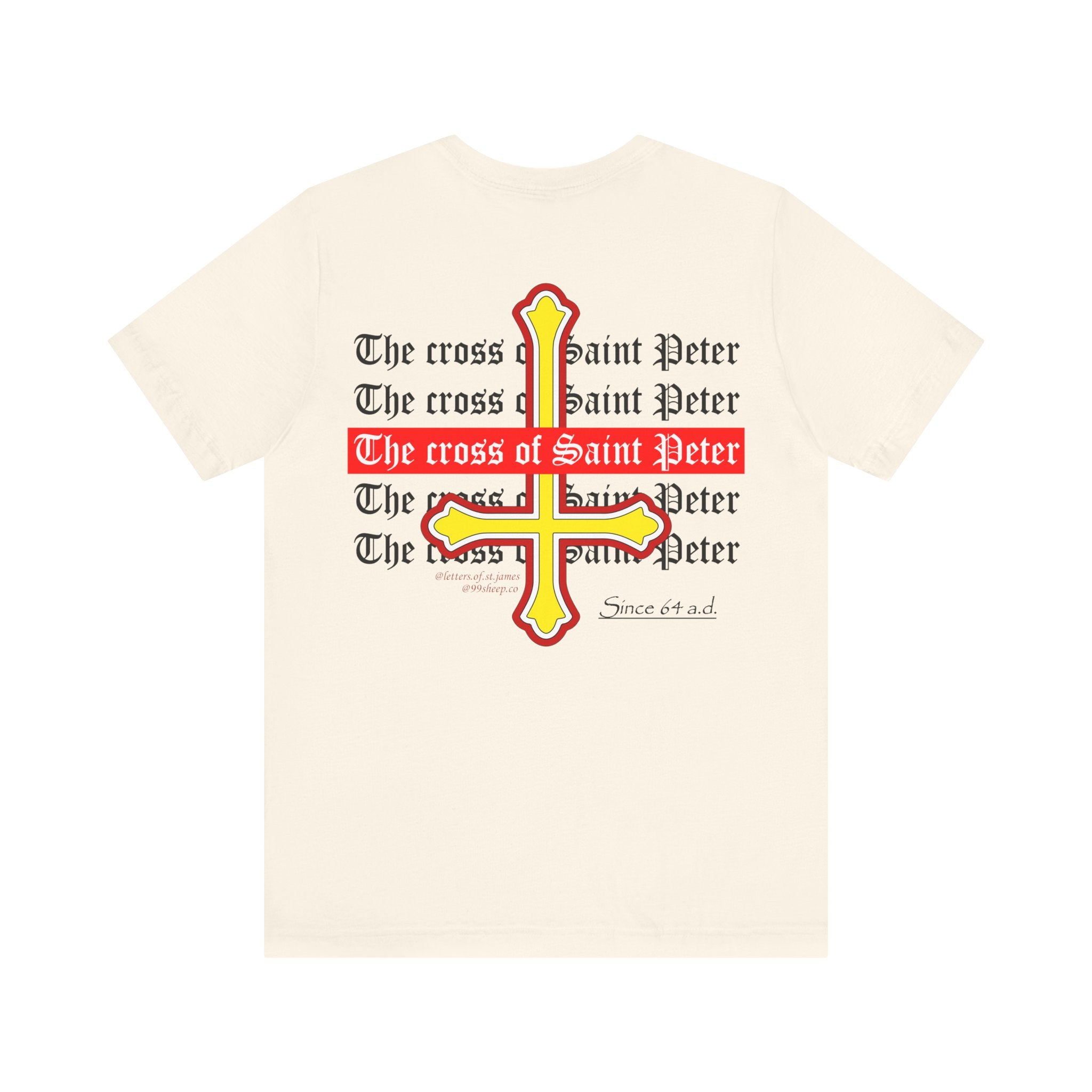 Saint Peter Cross Graphic Tee — Retro Gothic Unisex TShirt