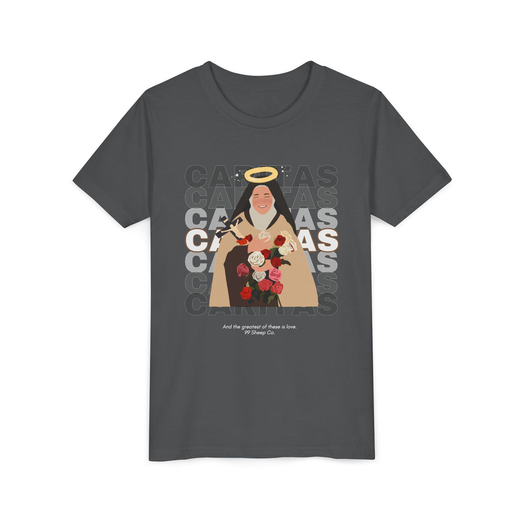 Caritas - St. Therese of Lisieux - 99 Sheep Signature Collection - Premium Unisex Youth Shirt
