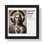 Sacred Heart of Jesus Vertical Mosaic Poster | Religious Wall Art, Home Decor, Christian Gift, Artwork