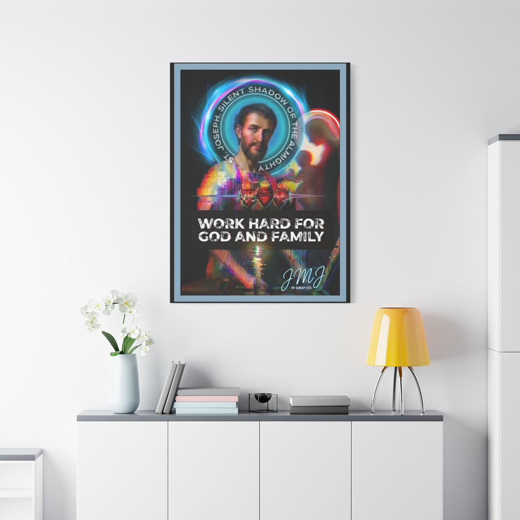 St. Joseph 'Virtuous Men' - Graphic Canvas — Stretched Matte Wall Art