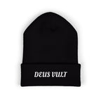 Deus Vult Embroidered Cuffed Beanie Unisex - Military Green