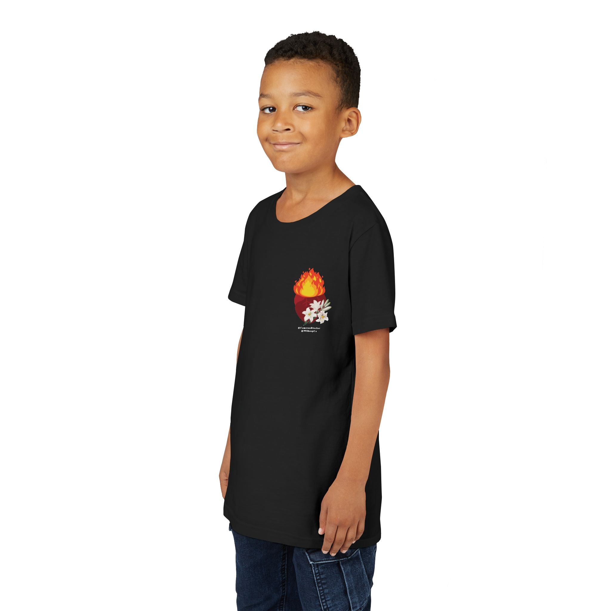 St. Joseph Chaste Heart - Unisex Youth Short Sleeve Tee - Graphic Shirt