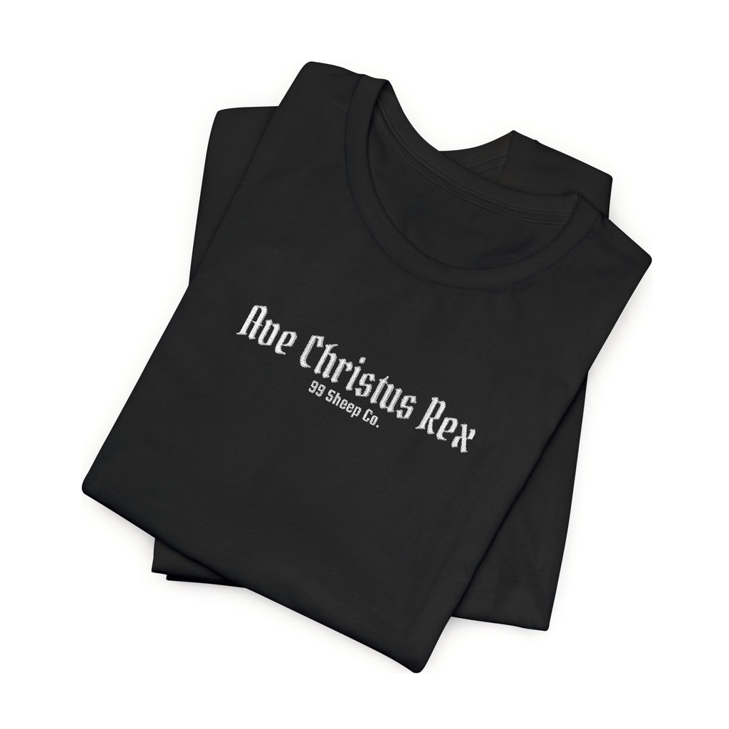 Ave Christus Rex -  Premium Embroidered Boxy Unisex Tee