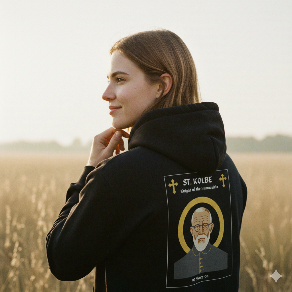 St. Maximillian Kolbe - Battle Ready - Premium Unisex Hoodie