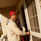 Ave Maria Embroidered Cuffed Beanie Unisex