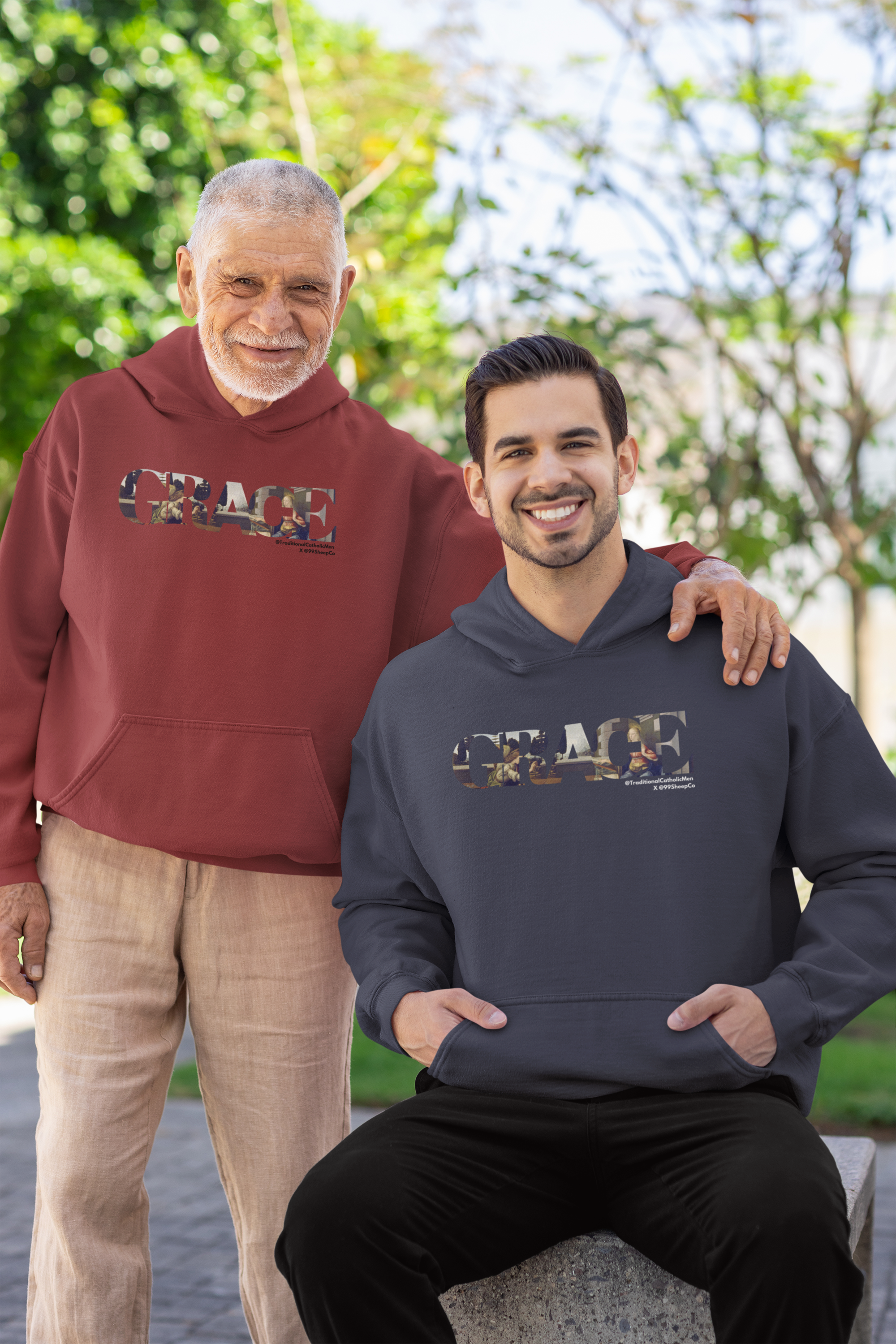 Grace - The Annunciation - Premium Unisex Pullover Hoodie